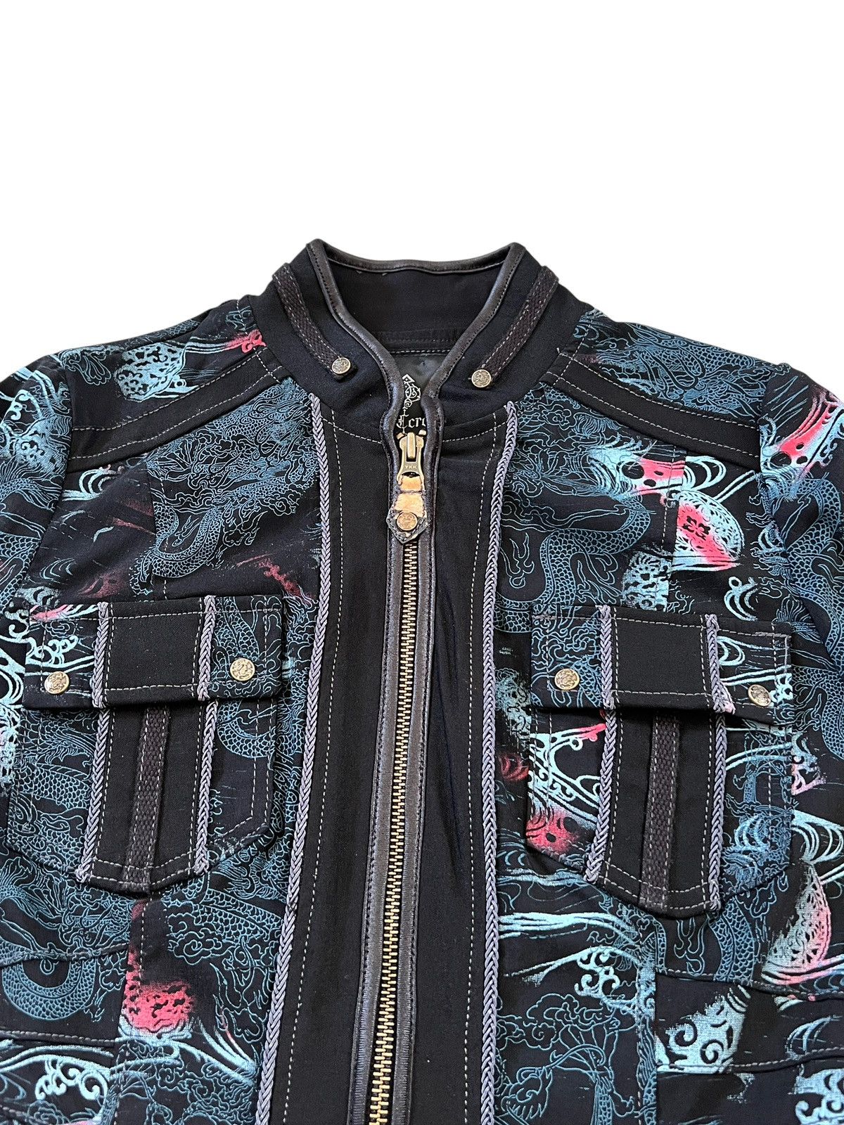 If Six Was Nine × Japanese Brand × Le Grande Bleu (L.G.B.) Ozz Croce 🇯🇵 Dragon Motif Goth Zipper Jacket Size S / US 4 / IT 40 - 10 Thumbnail