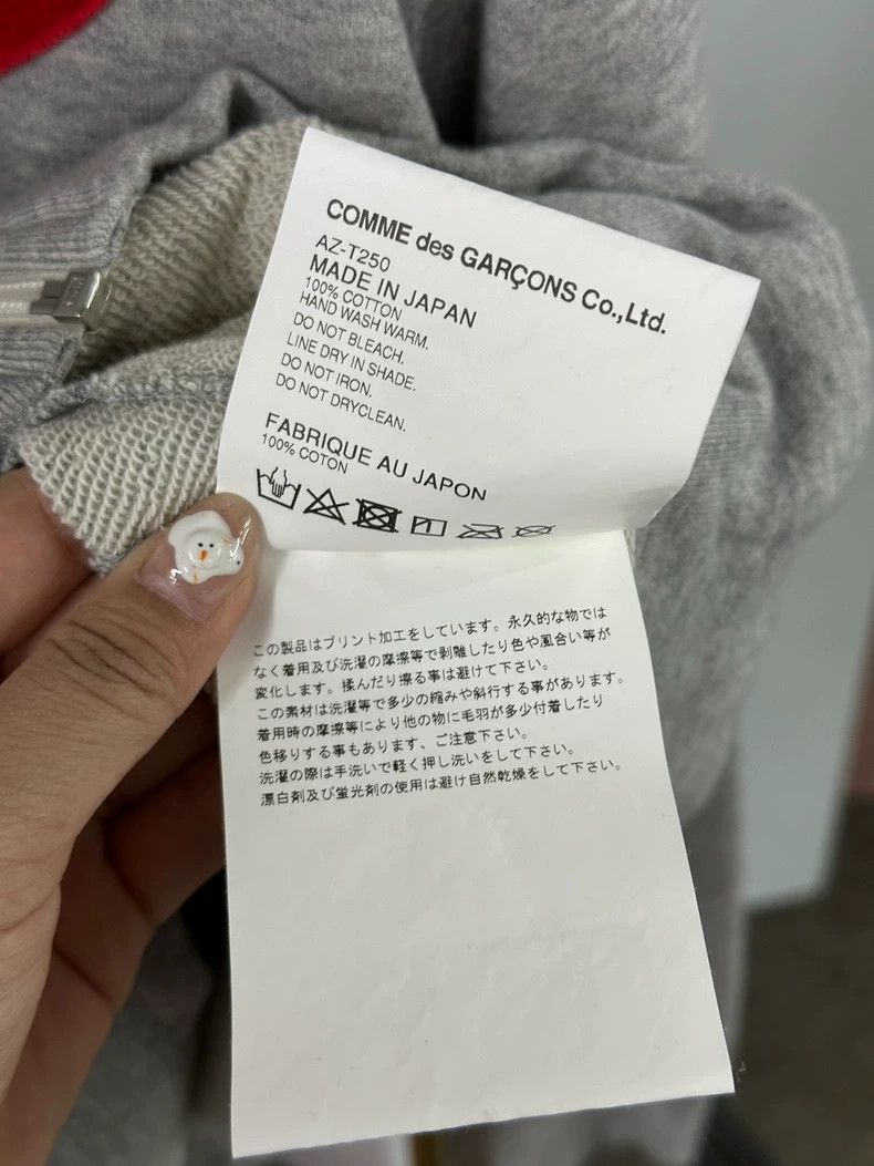 Comme des Garcons Comme des Garcons Grey love zipper hooded sweater coat Size M / US 6-8 / IT 42-44 - 7 Thumbnail