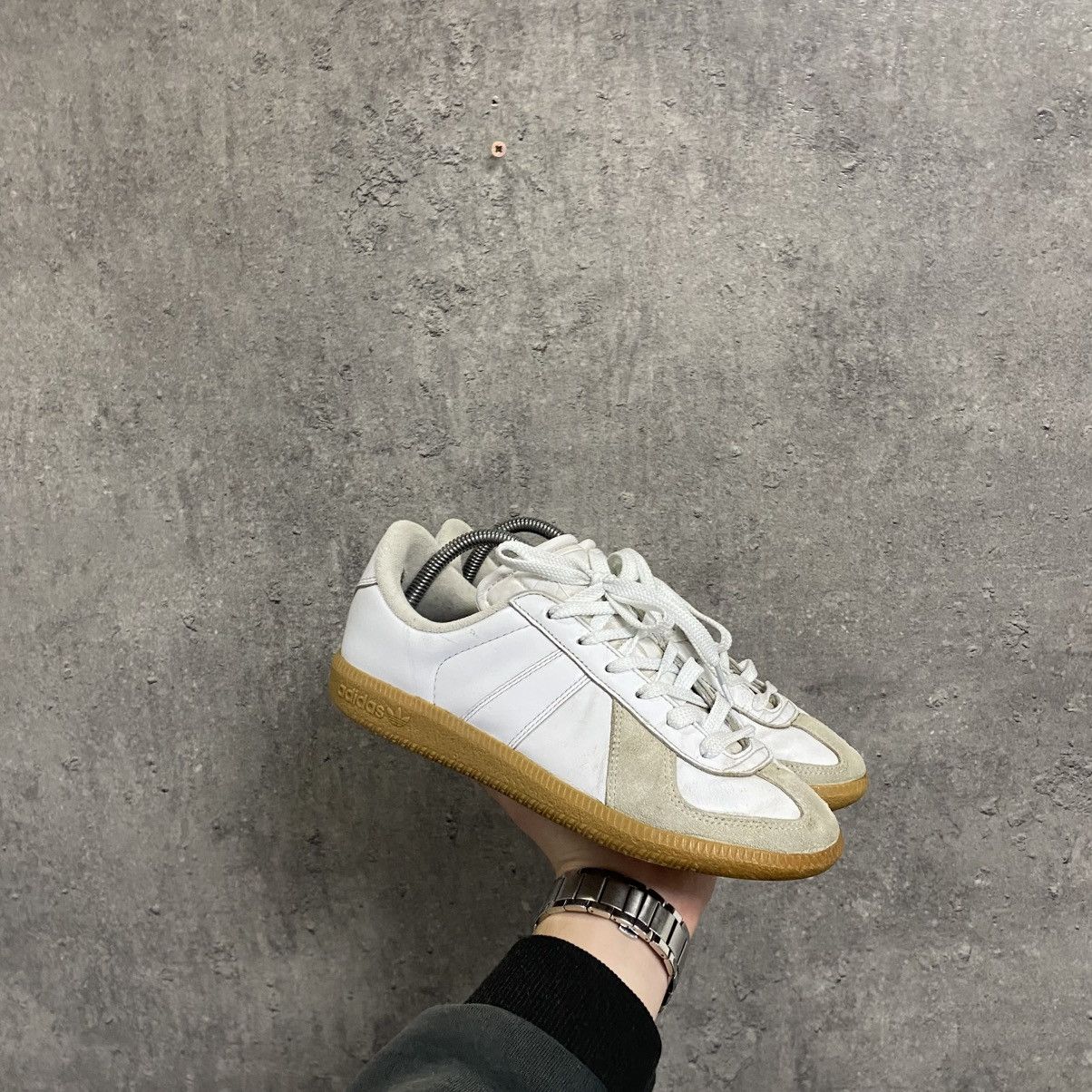 Adidas Adidas BW Sport Army Trainer Bundeswehr Leather Sneakers Size US 5.5 / EU 38 - 2 Thumbnail
