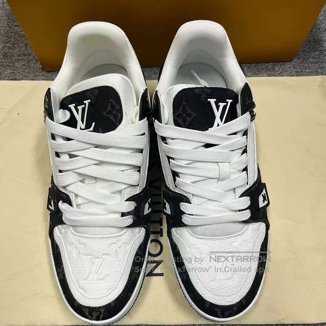 Louis Vuitton louis vuitton panda pattern low top sneakers. Size US 8.5 / EU 41-42 - 3 Thumbnail