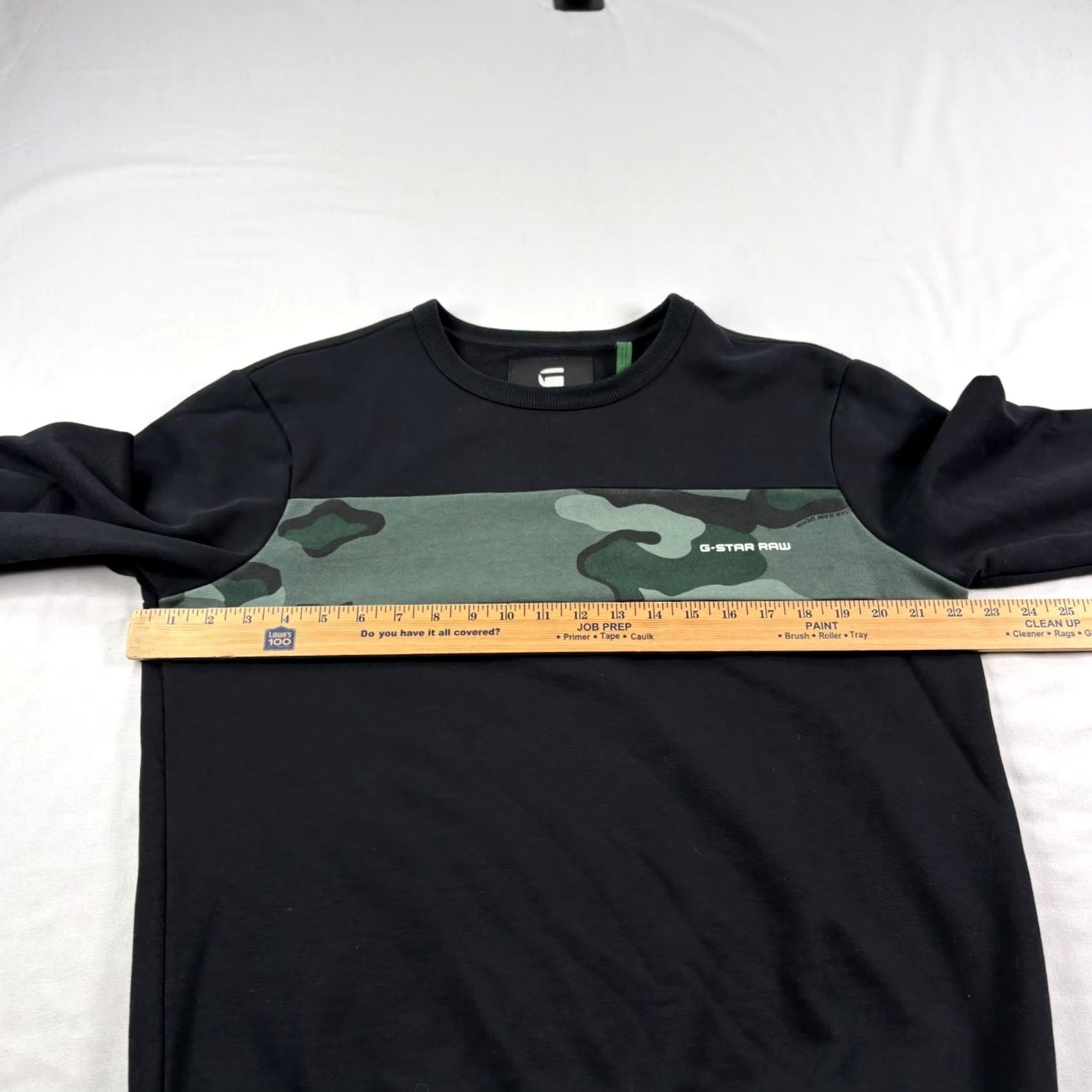 Vintage G Star Raw Sweatshirt Mens Large Black Core Camo Block Crew Neck Pullover Size US L / EU 52-54 / 3 - 4 Thumbnail