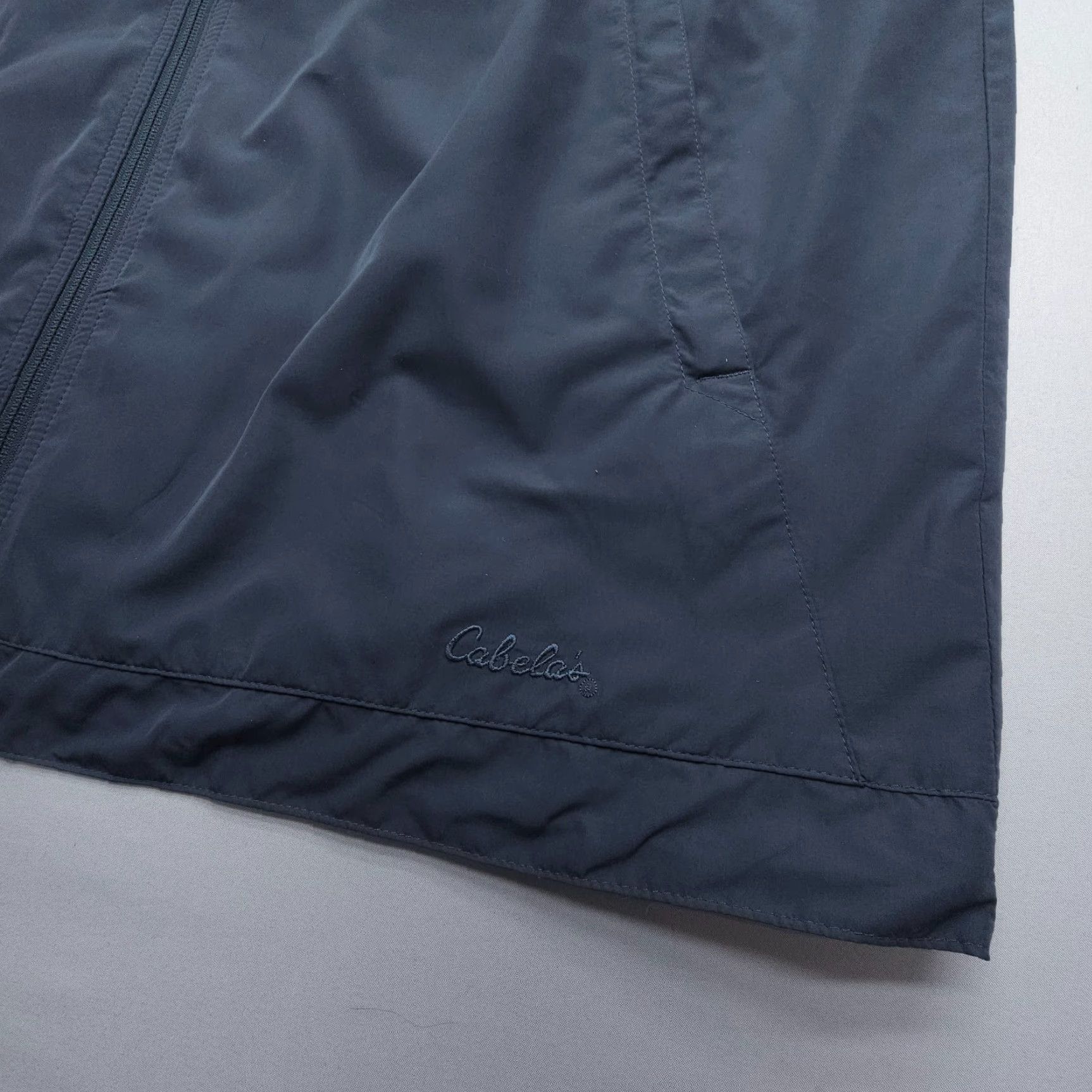 Vintage Cabela's Windbreaker Jacket Mens LT Large Tall Full Zip Relaxed Golf Windcrest Gray Solid Logo Active Outdoor Sports Jacket Size US L / EU 52-54 / 3 - 2 Thumbnail