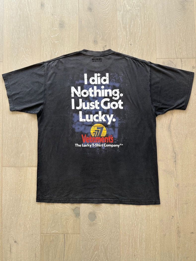 Vetements Vetements 22AW Lucky Printed Washed Distressed T-Shirt Size US S / EU 44-46 / 1 - 3 Thumbnail
