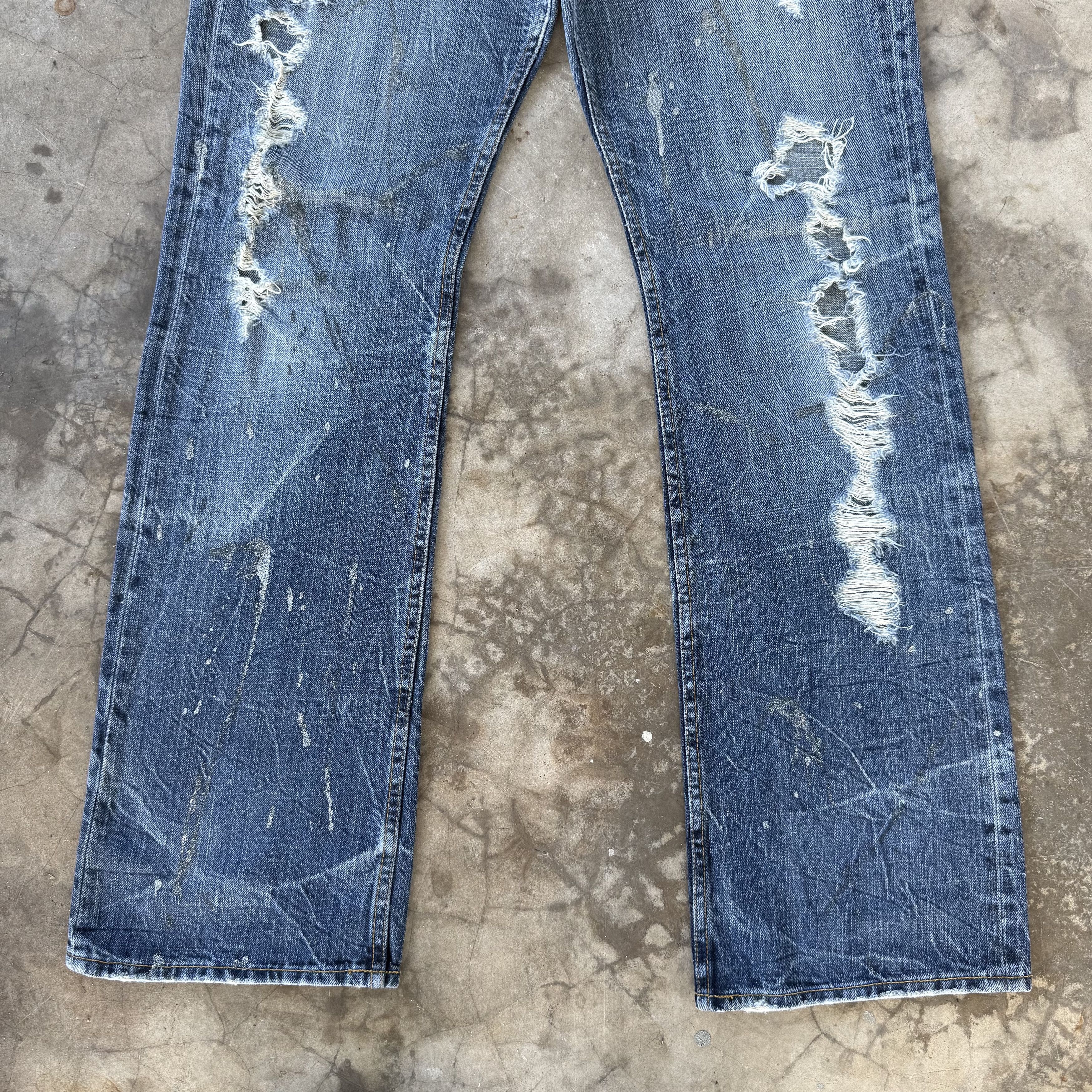 Japanese Brand Vintage Japanese Distressed Flare Denim Jeans Size US 33 - 4 Thumbnail