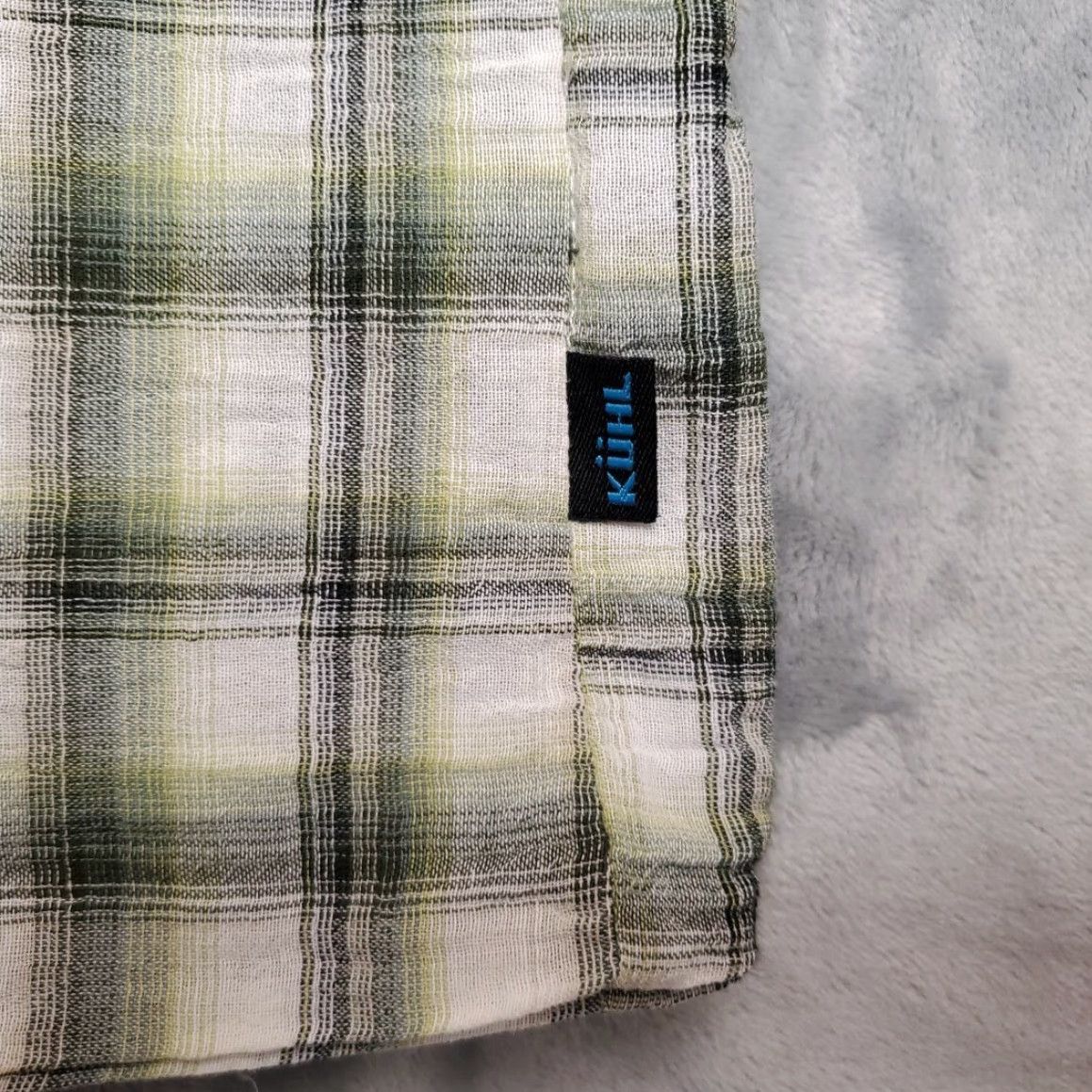 Vintage Kuhl Shirt Men L Green Plaid 100% Organic Cotton Short Sleeve Button-Up Pockets Casual Outdoor Hiking Size US L / EU 52-54 / 3 - 3 Thumbnail