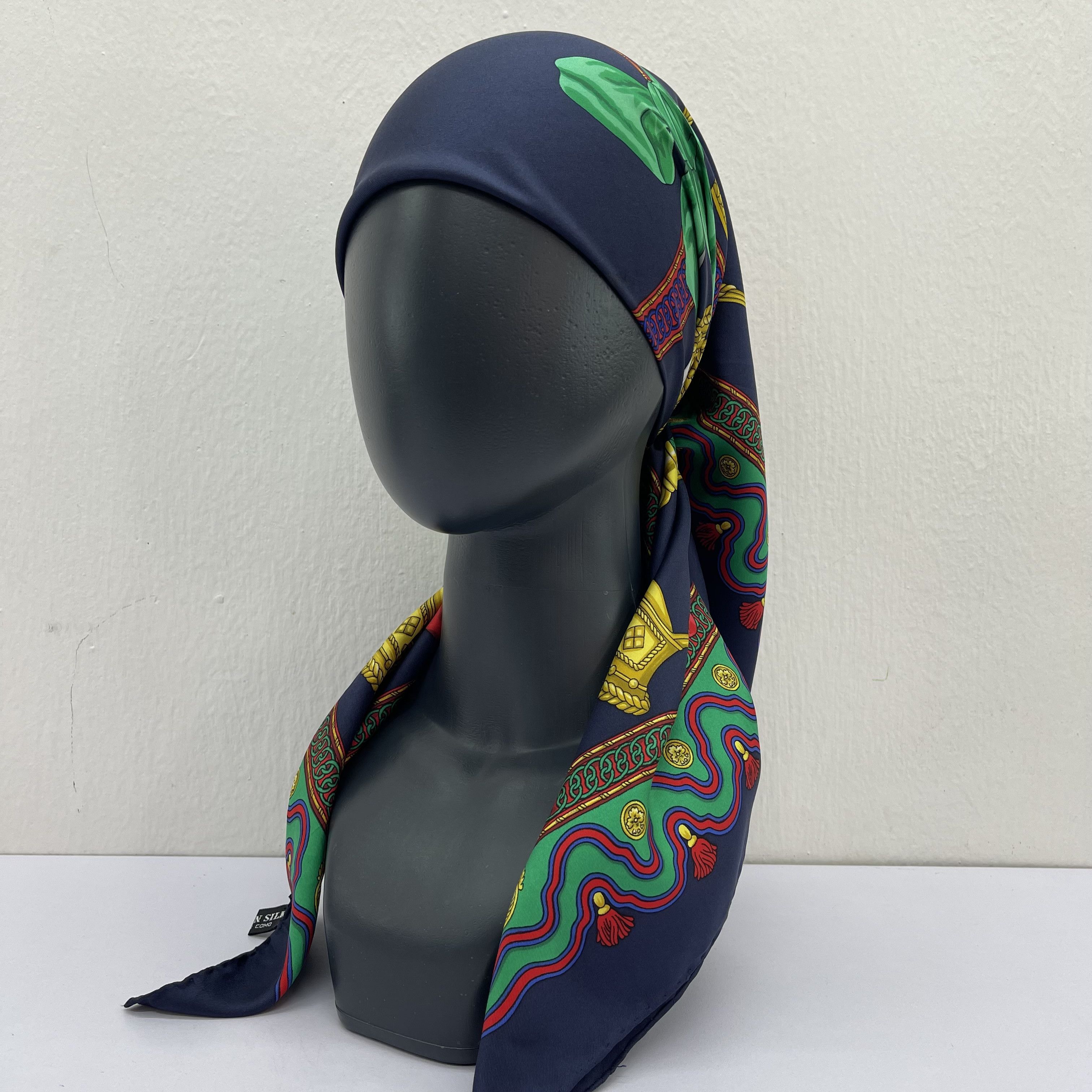 Longchamp Vintage Longchamp Silk Scarf With Equestrian-Themed- S7051 Size ONE SIZE - 1 Thumbnail