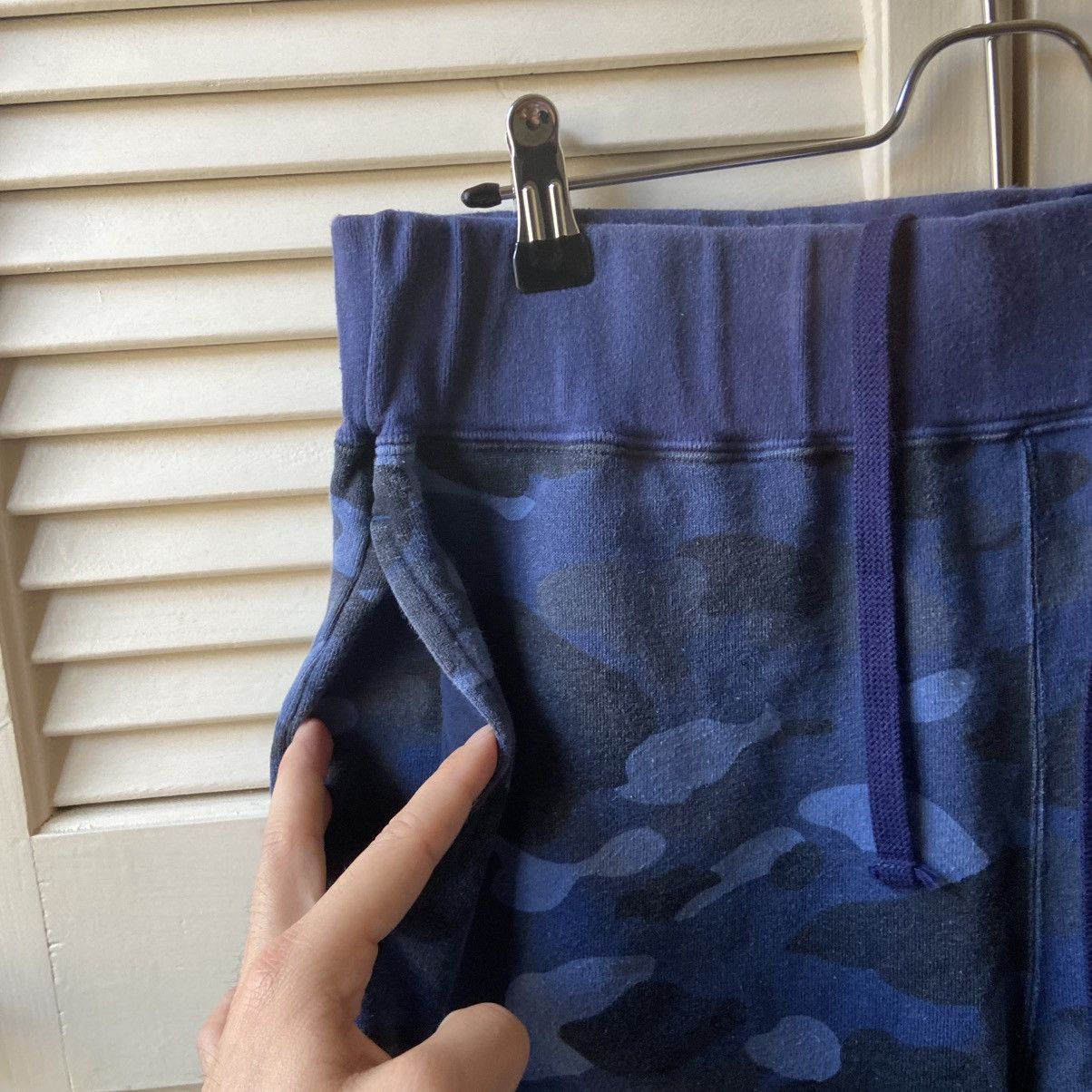 Bape A Bathing Ape Bape OG 1st Blue Camo Sweat Shorts AOP Size M Size US 32 / EU 48 - 3 Thumbnail
