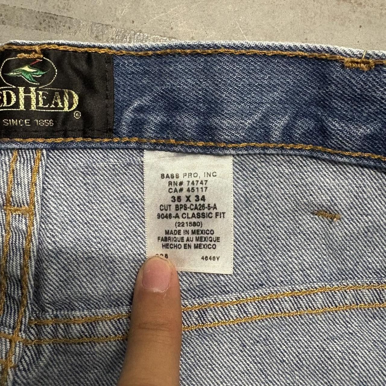Japanese Brand × Redhead × Vintage Crazy Vintage Y2K/2000s Baggy Tall Medium Wash Denim Jeans! Size US 36 / EU 52 - 8 Thumbnail