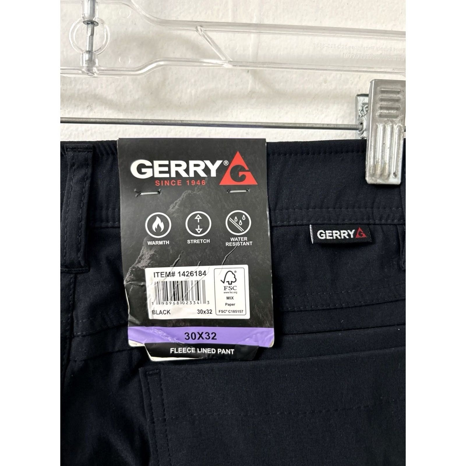 Vintage Gerry Fleece Lined Pants Mens 30x32 Black Water Resistant Stretch Pockets NWT Size US 30 / EU 46 - 5 Thumbnail