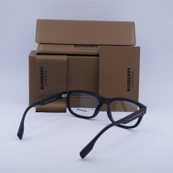 Burberry Burberry BE2385U 3464 Eyeglasses Black 56mm Rectangle Frame Size ONE SIZE - 11 Thumbnail