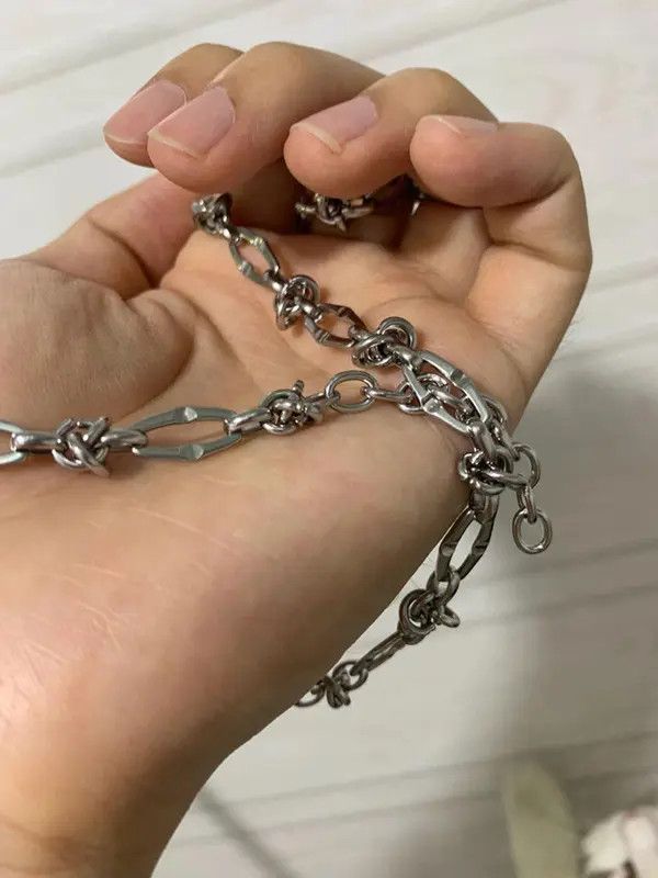 Jewelry Silver Chain Link Men's Necklace, Modern Men's Jewelry Size ONE SIZE - 7 Thumbnail