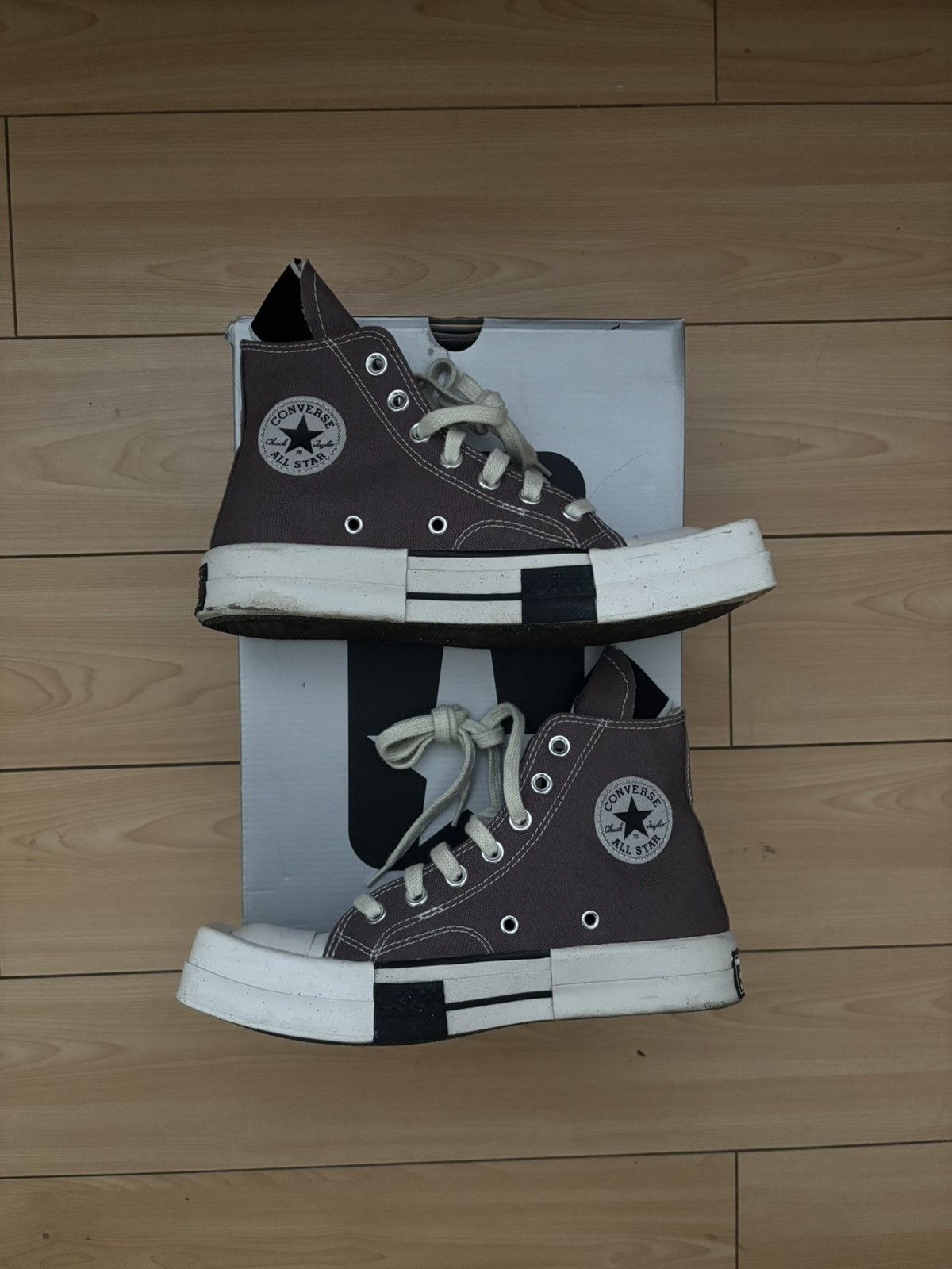 Converse × Rick Owens Drkshdw converse x DRKSHDW gray turbodrk laceless chuck 70 sneakers Size US 6 / IT 36 - 2 Thumbnail
