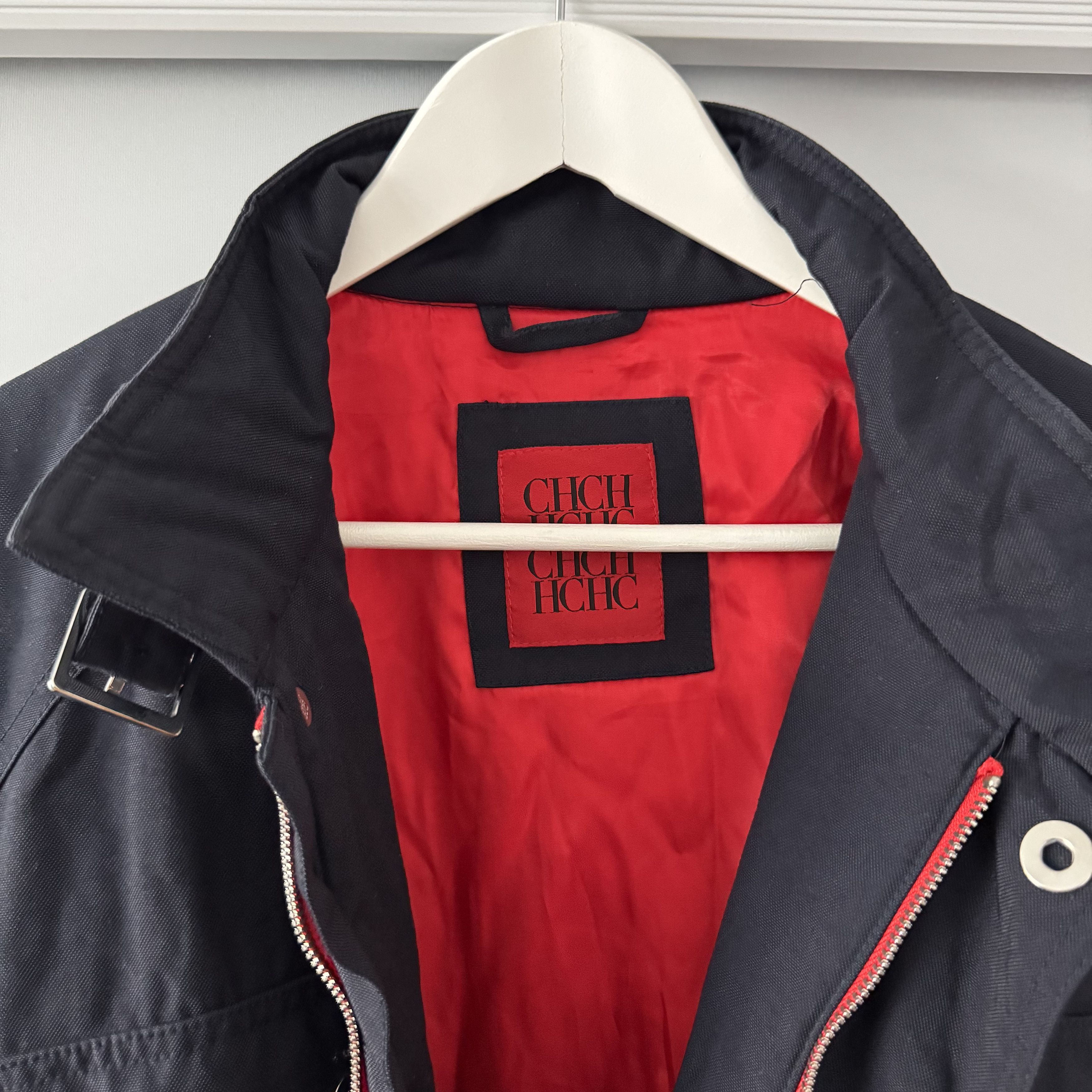 Carolina Herrera Men's Carolina Herrera Navy Blue Belted Motorcycle Jacket Size US M / EU 48-50 / 2 - 13 Thumbnail