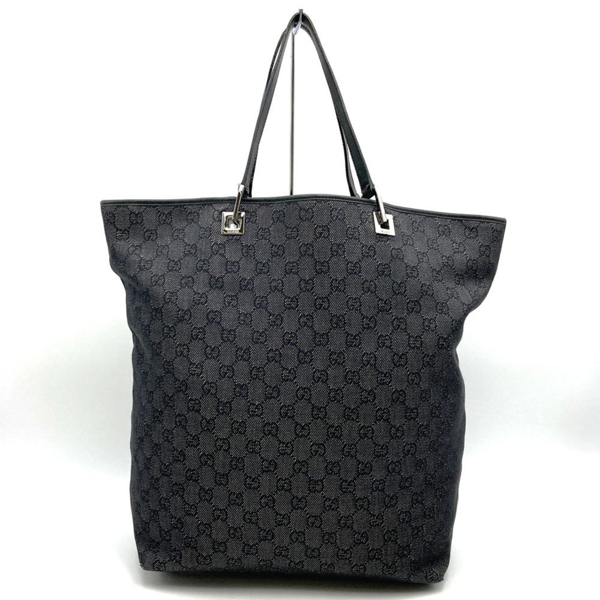 Gucci 31242 Tote Bag GG Canvas Black Women's Men's