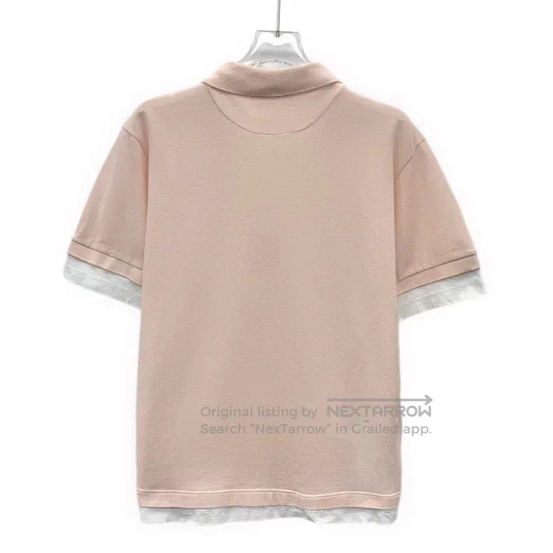 Prada Prada Pink logo triangle Polo collar short-sleeved T-shirt Size XXS / US 00 / IT 34 - 2 Thumbnail