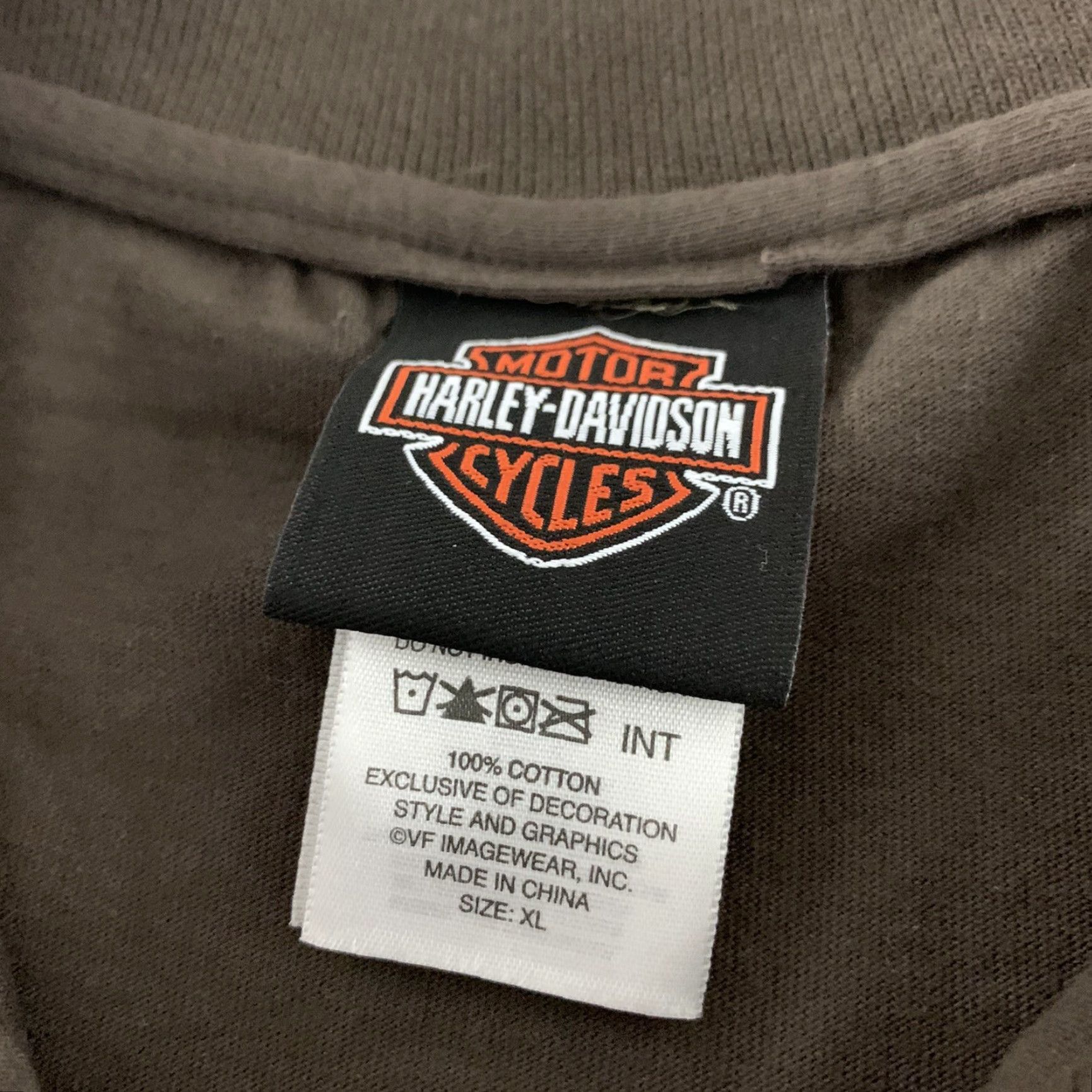 Harley Davidson Harley-Davidson Motorcycle Polo Shirt Men's XL Brown Short Sleeve Button-Up Size US XL / EU 56 / 4 - 4 Thumbnail