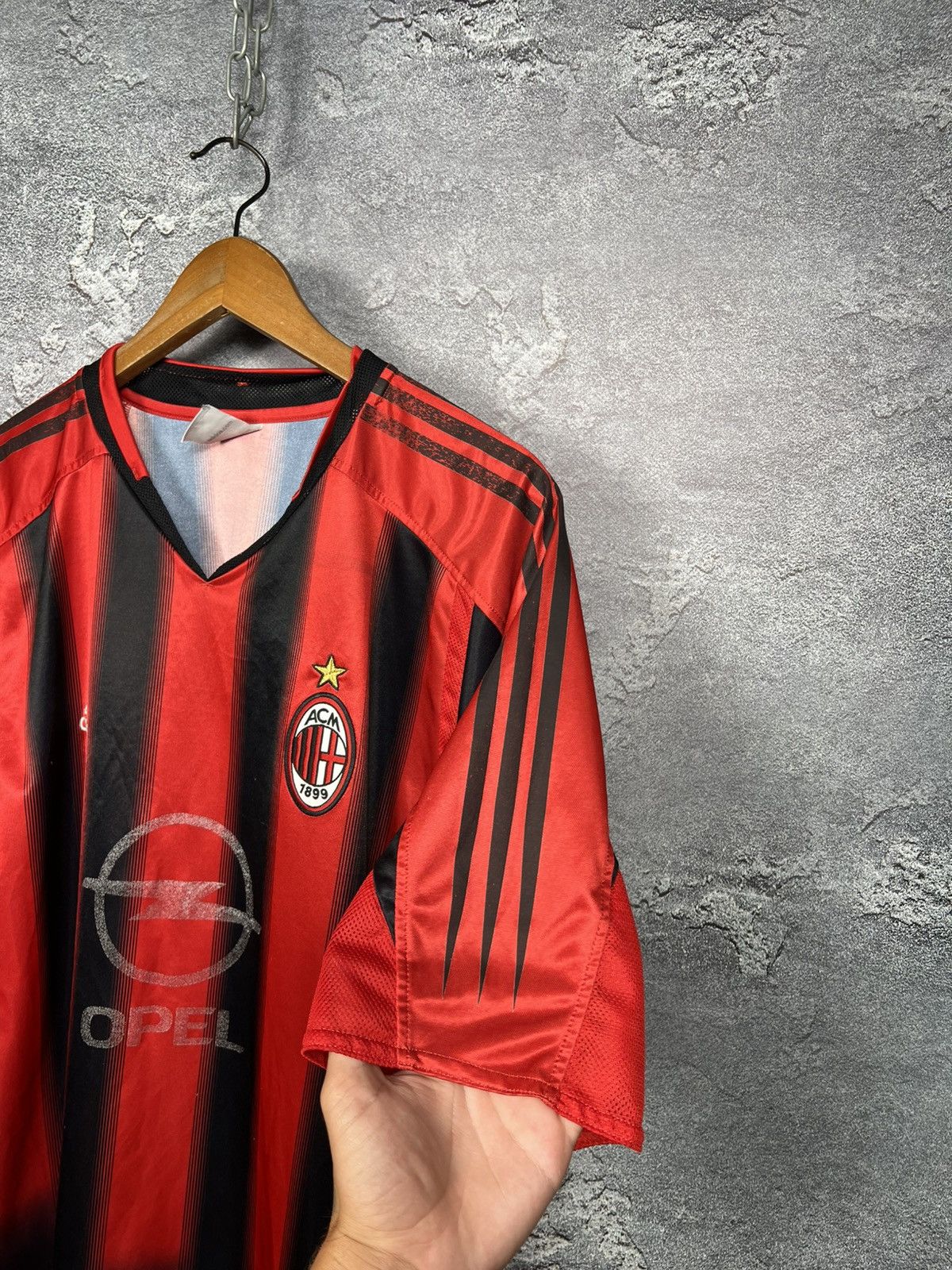 Adidas Adidas Vintage AC Milan 2004 Opel Jersey T-shirt Size US XL / EU 56 / 4 - 12 Thumbnail