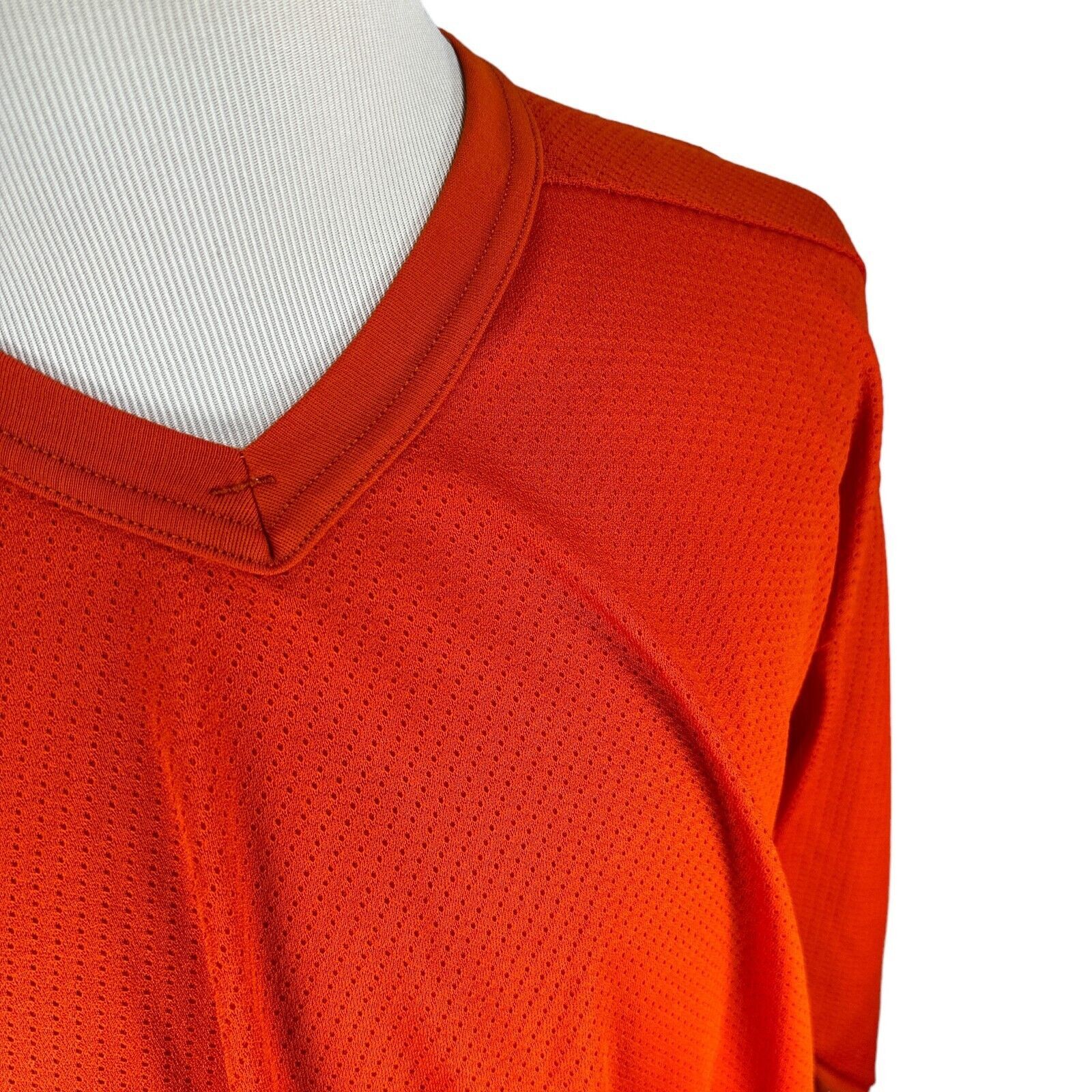 Ccm Vintage CCM Maska Air Knit Jersey Mens Orange Hockey Blank Size US L / EU 52-54 / 3 - 2 Thumbnail