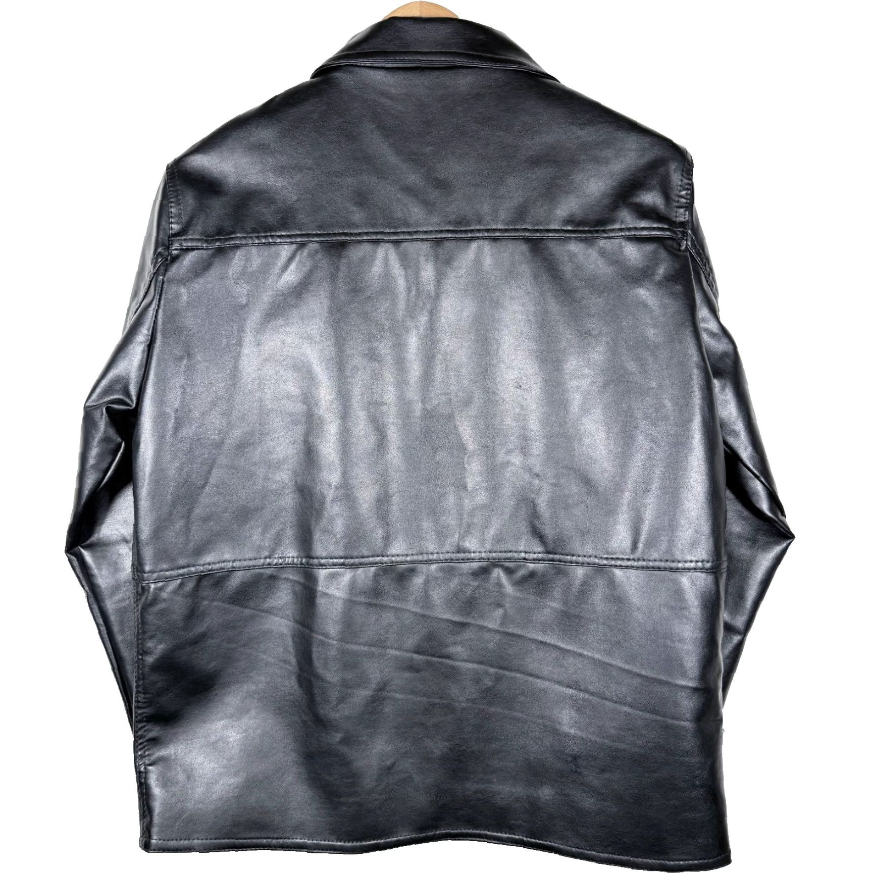 Emporio Armani VINTAGE Emporio Collezione Leather Moto Jacket Men L Black Long Sleeve Size US L / EU 52-54 / 3 - 2 Thumbnail