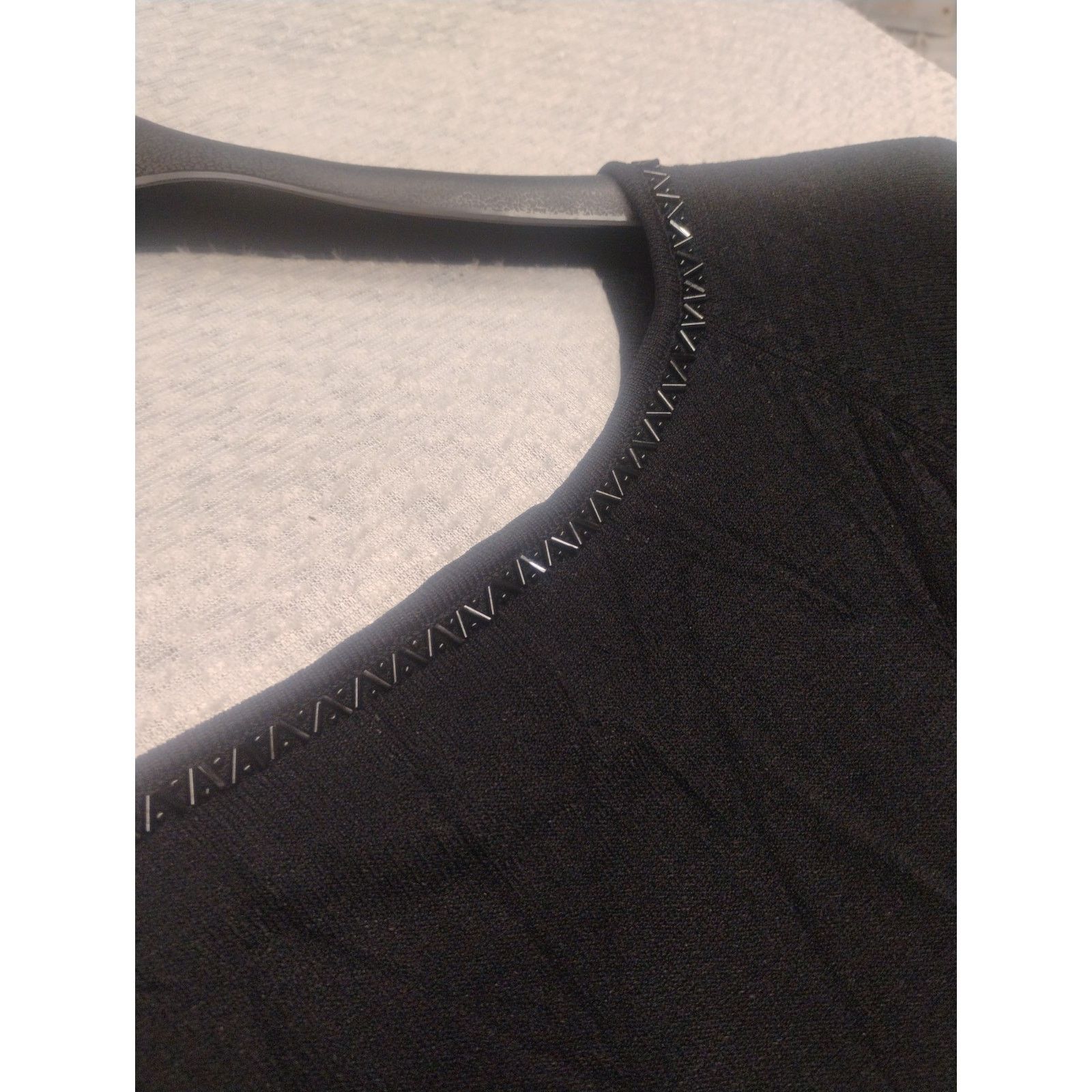 Other Pursuits Ltd XL Black Liquid Knit Career Top Minimalist Size XL / US 12-14 / IT 48-50 - 2 Thumbnail