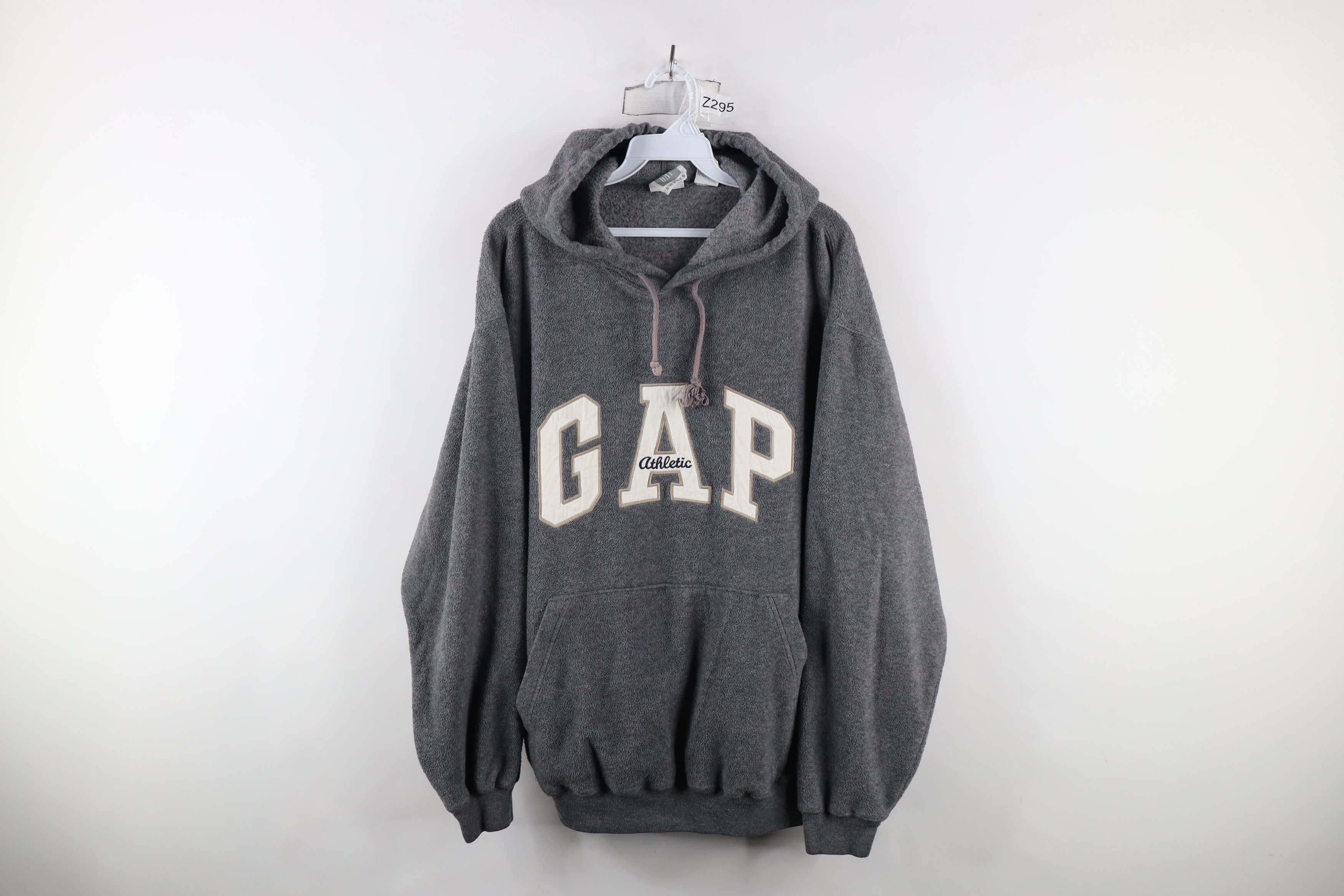 Vintage 90s Gap Athletic Baggy Fit Fleece Hoodie Sweatshirt
