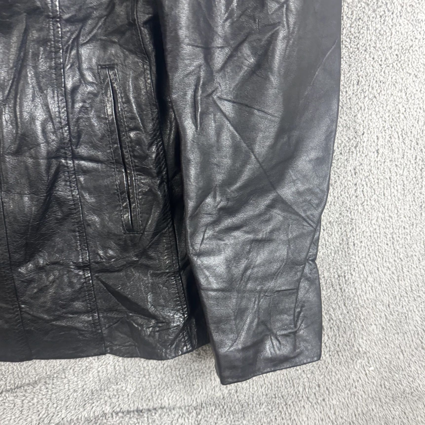 House of CB VINTAGE Wilson's House Of Suede And Leather Jacket Womens M Black Button Size M / US 6-8 / IT 42-44 - 3 Thumbnail