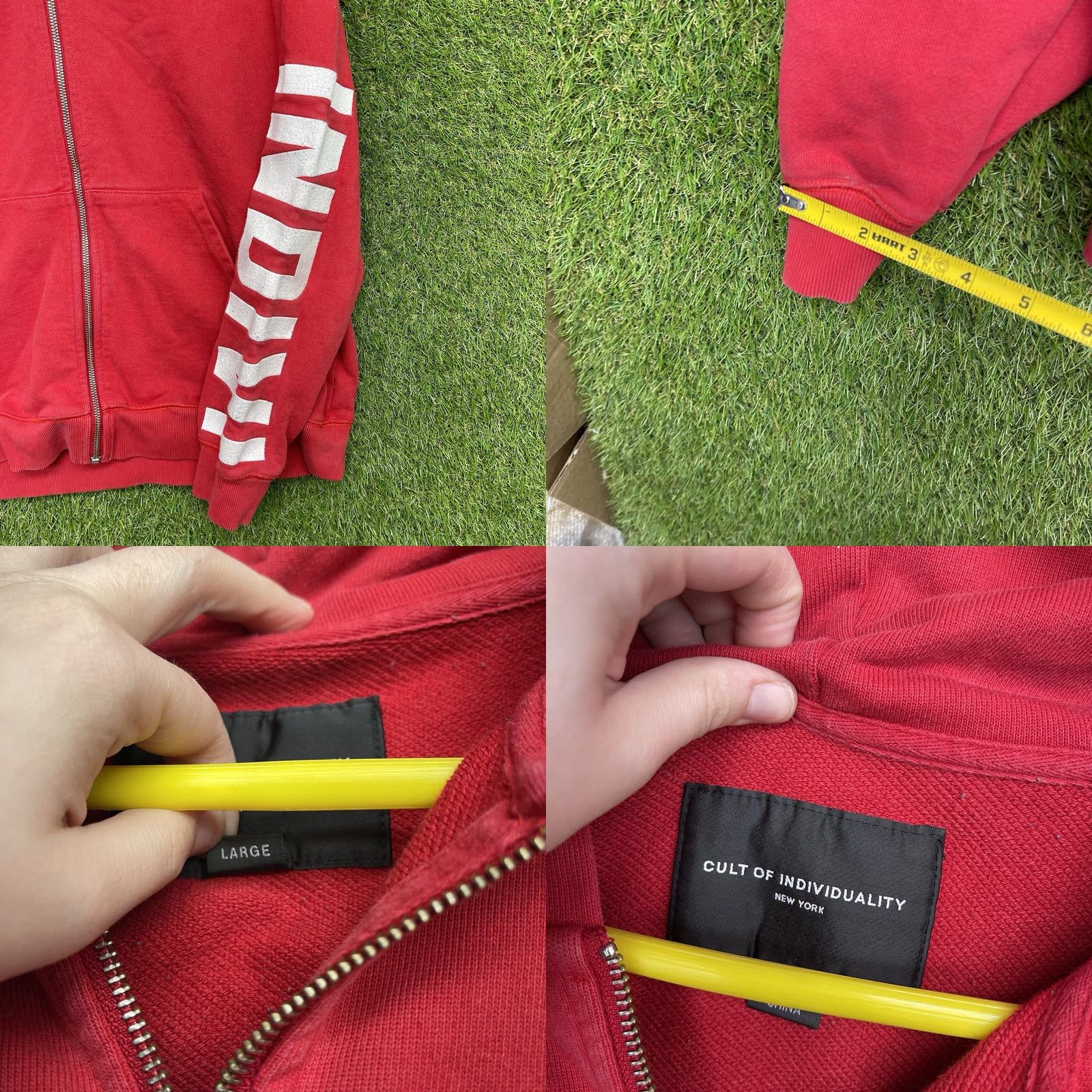 Cult Of Individuality Cult Of Individuality Hoodie Mens M Red Full Zip Hooded Designer Colorful 90s Theme Mens Size US M / EU 48-50 / 2 - 8 Thumbnail
