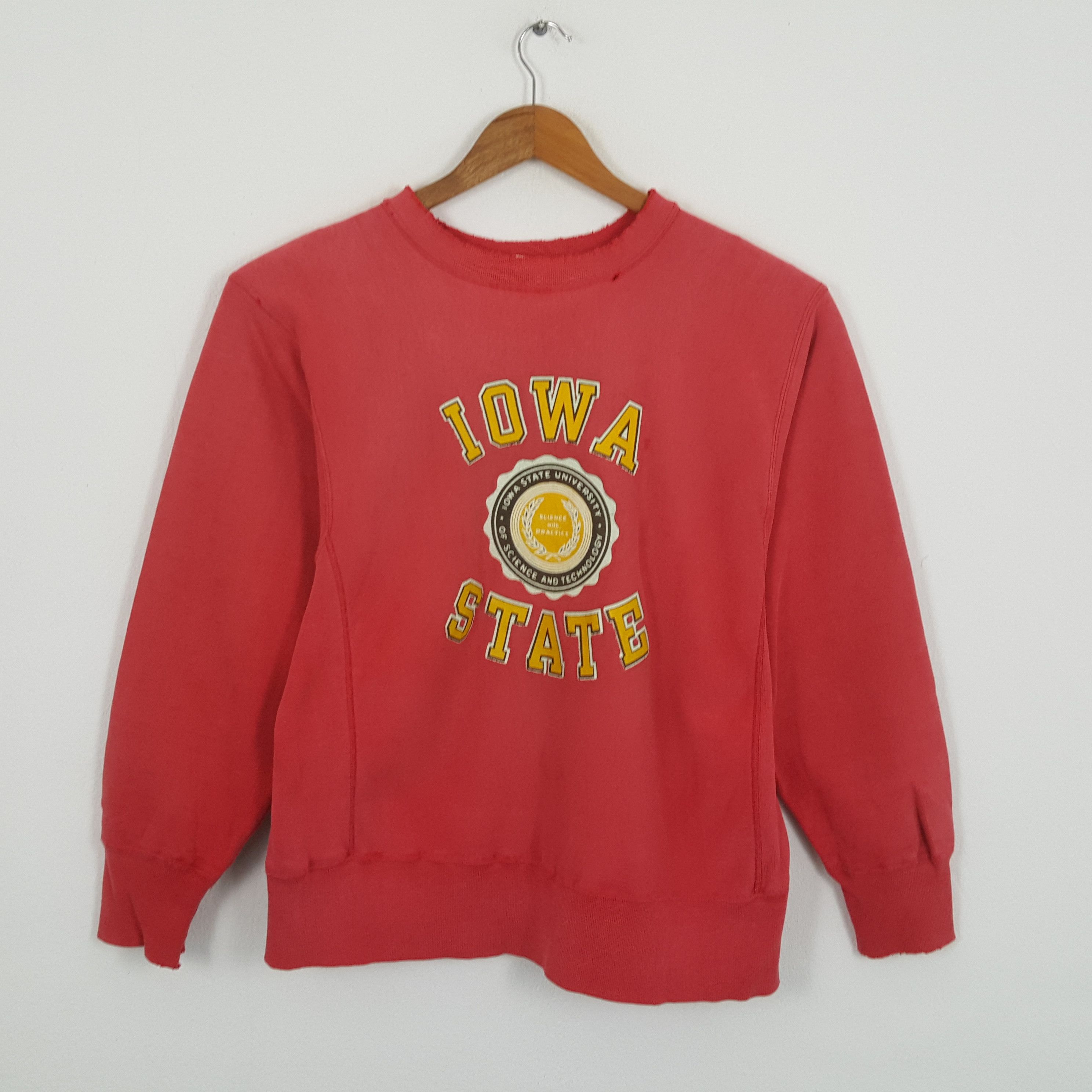 image of American College x Champion Vintage Iowa State University X Champion Sweatshirts in Red (Size Large