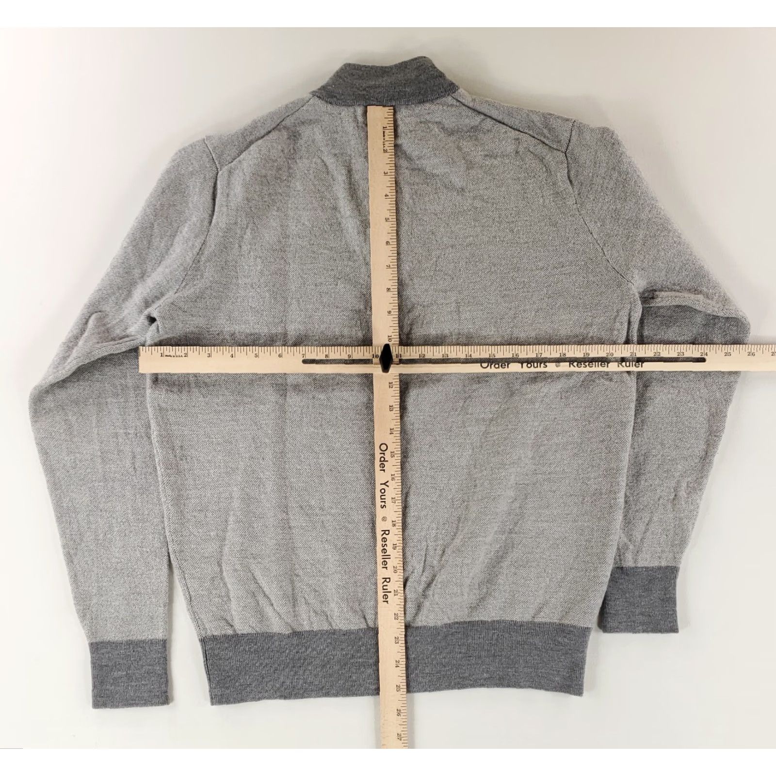 Peter Millar Peter Millar Sweater Birdseye 1/4 Zip Light Gray 100% Merino Wool Mens L Size US L / EU 52-54 / 3 - 8 Thumbnail
