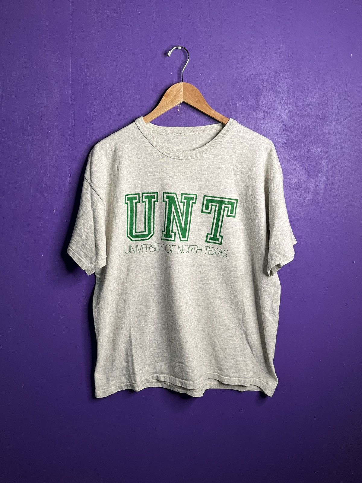Vintage Vintage 90s North Texas university spellout t-shirt Size US XL / EU 56 / 4 - 1 Thumbnail