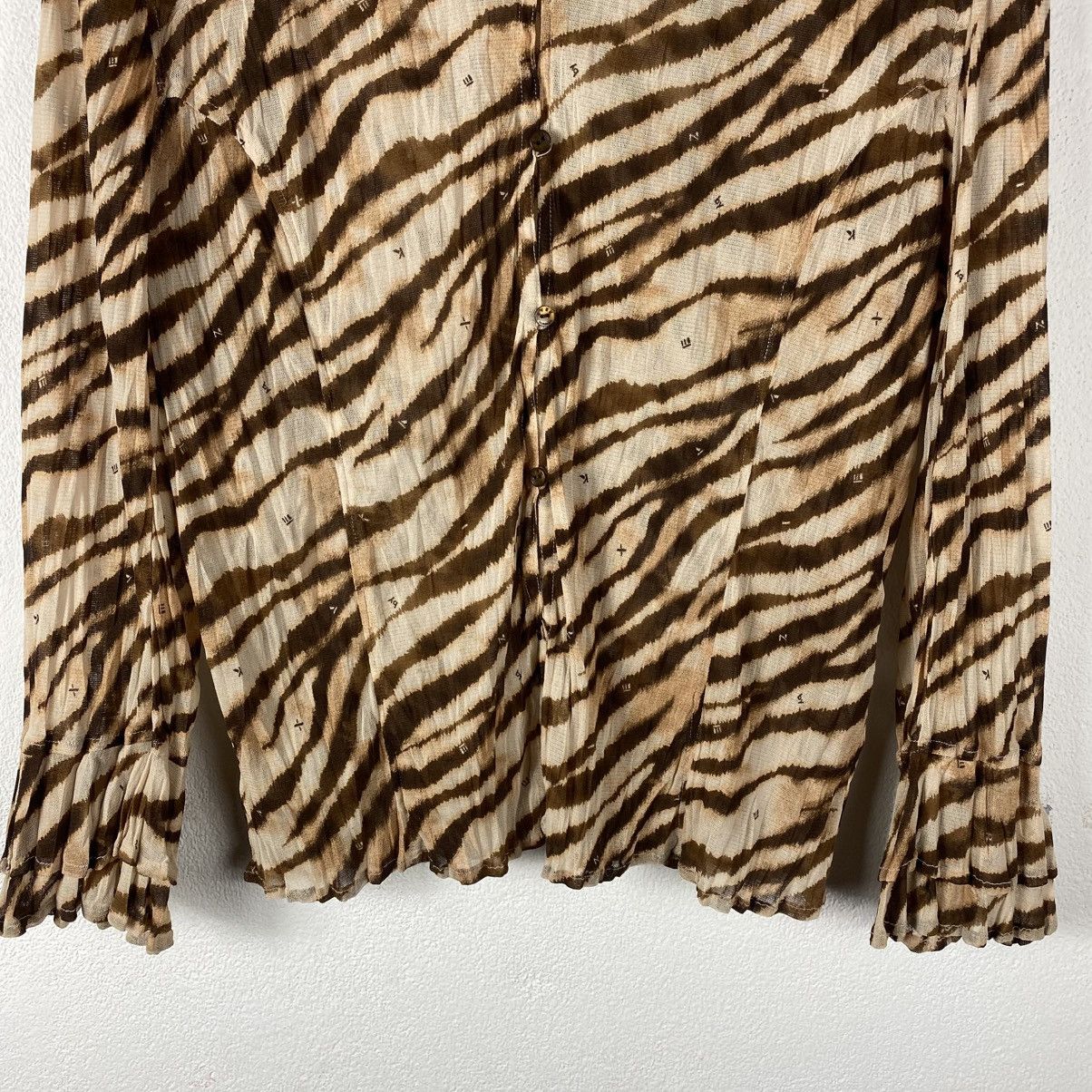 Krizia Uomo EVEX by Krizia Uomo Tiger Stripes Print Button Up Shirt Size M / US 6-8 / IT 42-44 - 5 Thumbnail