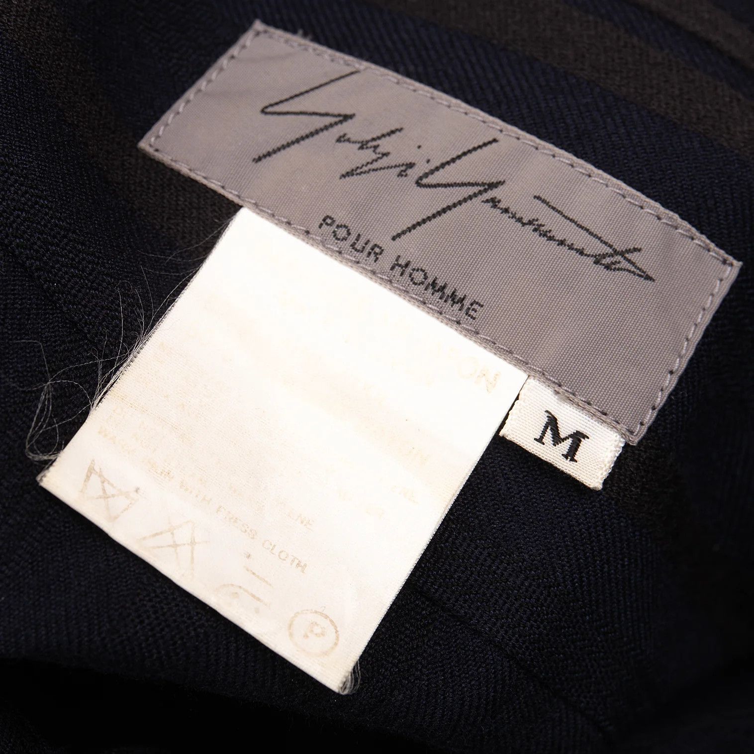 Yohji Yamamoto Yohji Yamamoto Wool Rayon Stripe Shirt Navy Brown M Size US M / EU 48-50 / 2 - 18 Thumbnail