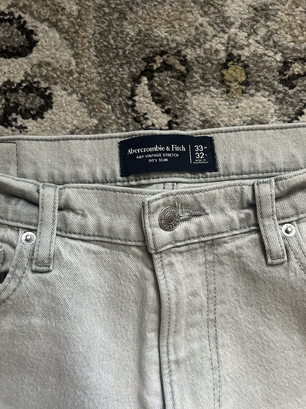 Abercrombie & Fitch Abercrombie 90s Slim Vintage Stretch Size US 33 - 3 Thumbnail