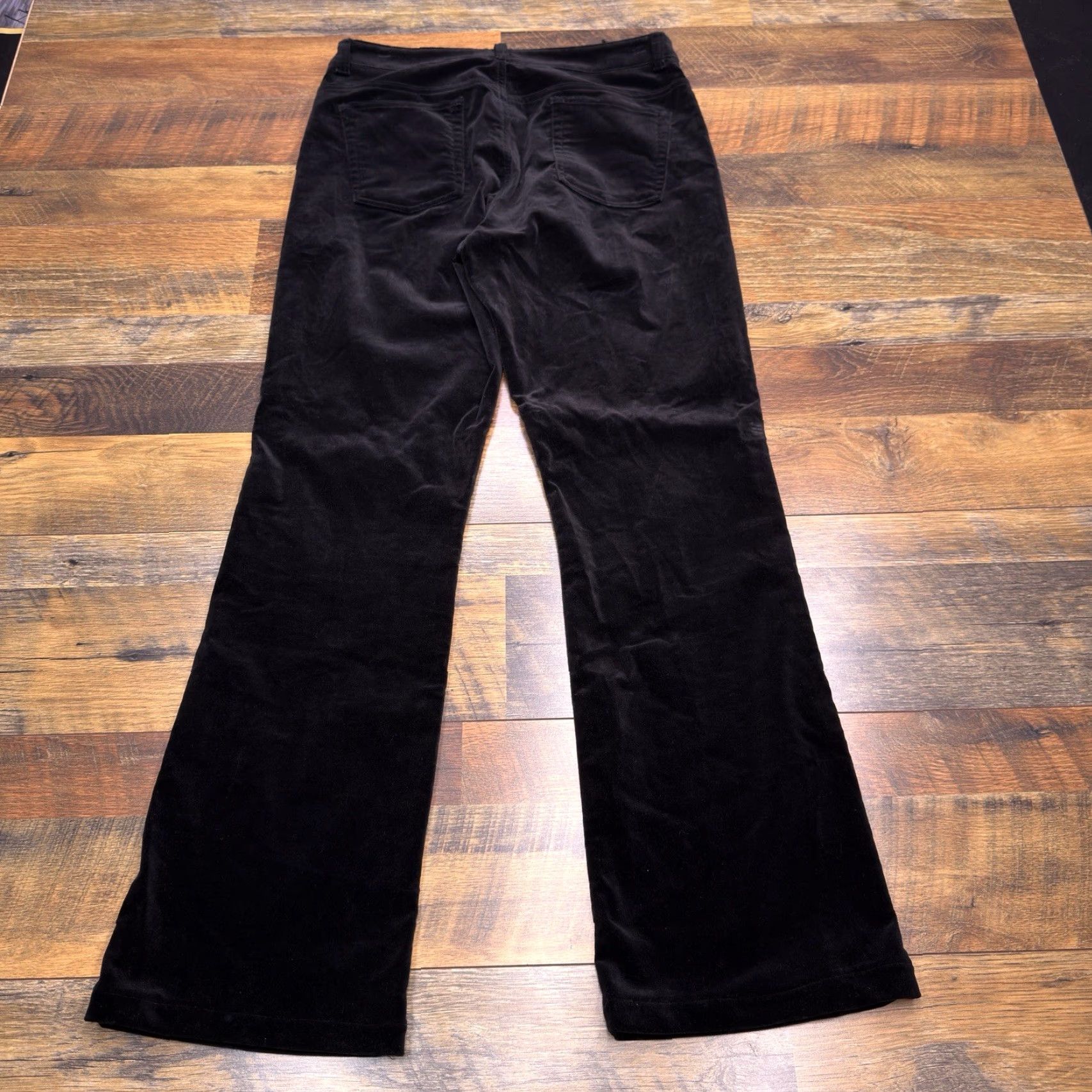 Jones New York Jones New York Signature Velvet Pants Womens 10 Black Bootcut High Rise Stretch Size 32" / US 10 / IT 46 - 3 Thumbnail
