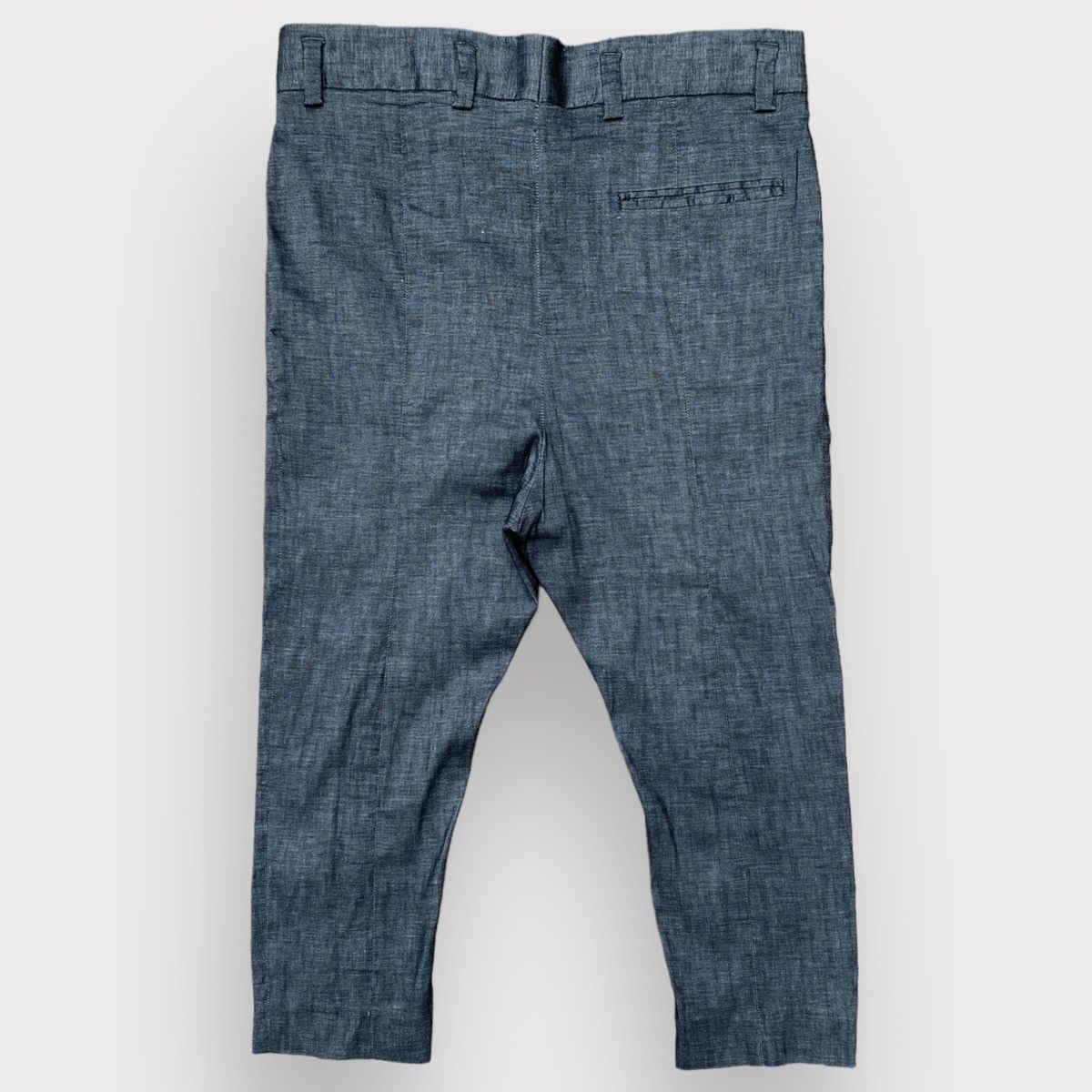 Haider Ackermann Cotton/Linen Blend Drop Crotch Cropped Stretch Pants Size US 34 / EU 50 - 3 Thumbnail