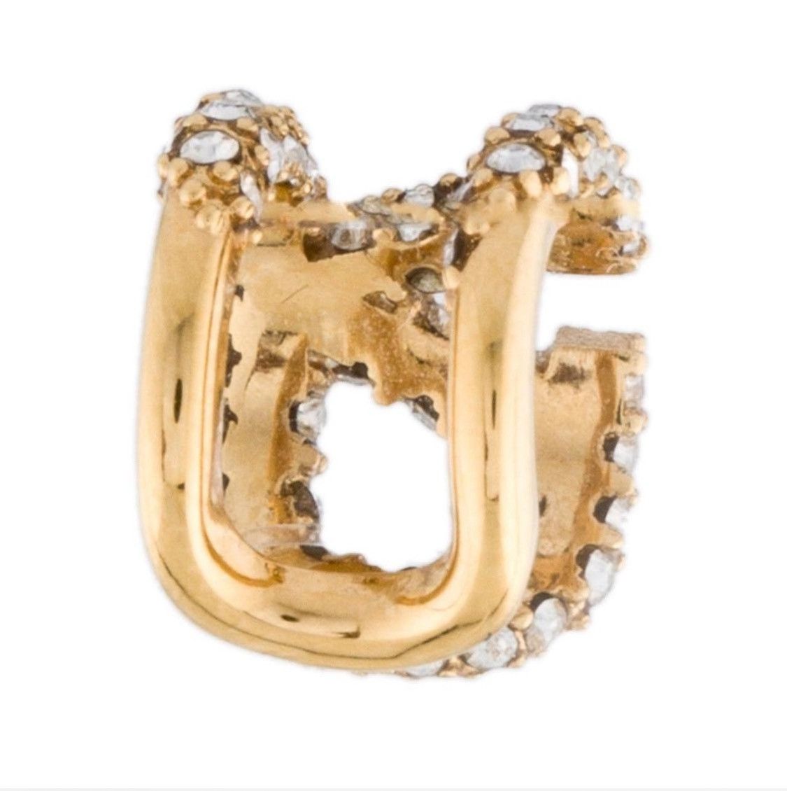 Valentino Valentino VLogo Crystal Rhinestone-Encrusted Ear Cuff Size ONE SIZE - 5 Thumbnail