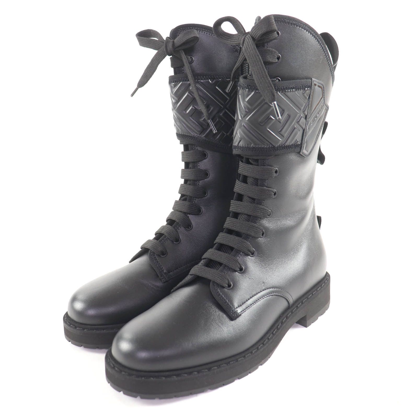 Fendi Fendi Fendi Black Leather Short Boots Leather Shoes DUTY FREE for USA Size ONE SIZE - 1 Thumbnail