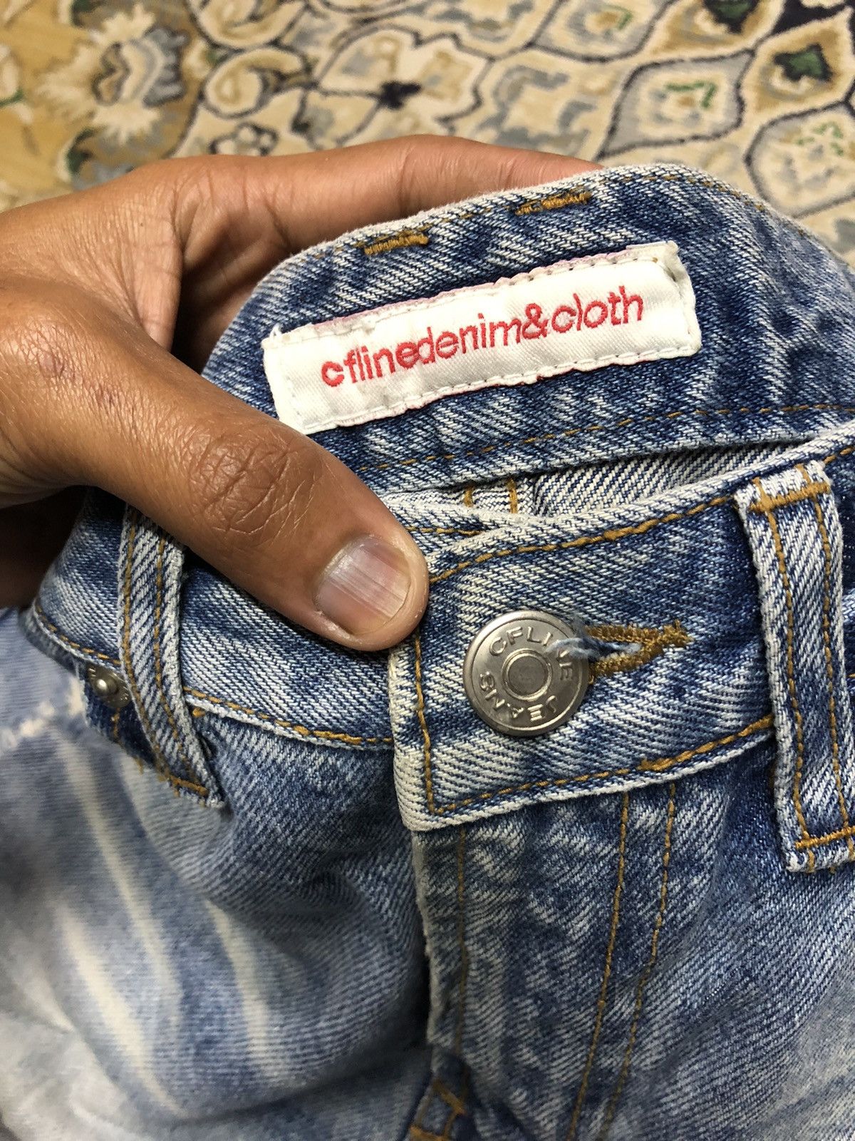 Japanese Brand FLARED‼️‼️CFLINEDENIM & CLOTH DISTRESSED DENIM Size 28" / US 6 / IT 42 - 4 Thumbnail