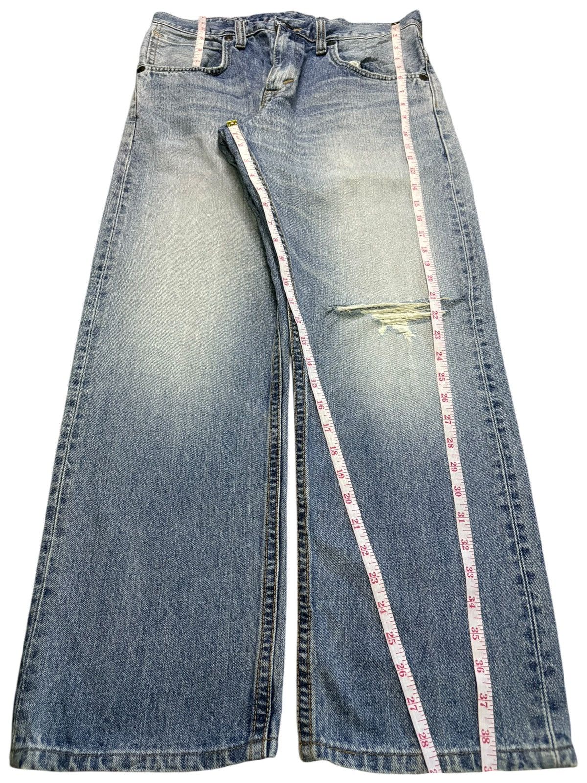 Edwin Exclusive Vintage Edwin Faded Distressed Loose Baggy Jeans Size US 32 / EU 48 - 13 Thumbnail