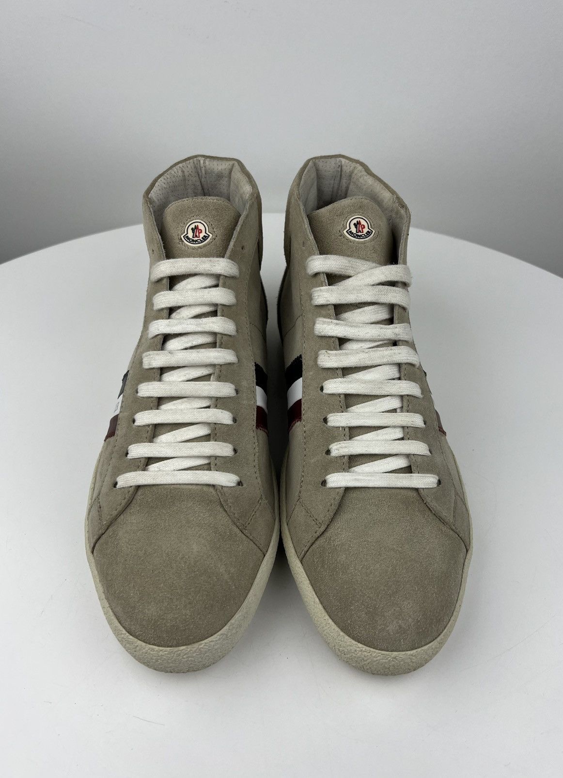 Moncler MONCLER Sneakers Suede Hi Top Shoes Patch Logo RWB Stripe Size US 10 / EU 43 - 7 Thumbnail