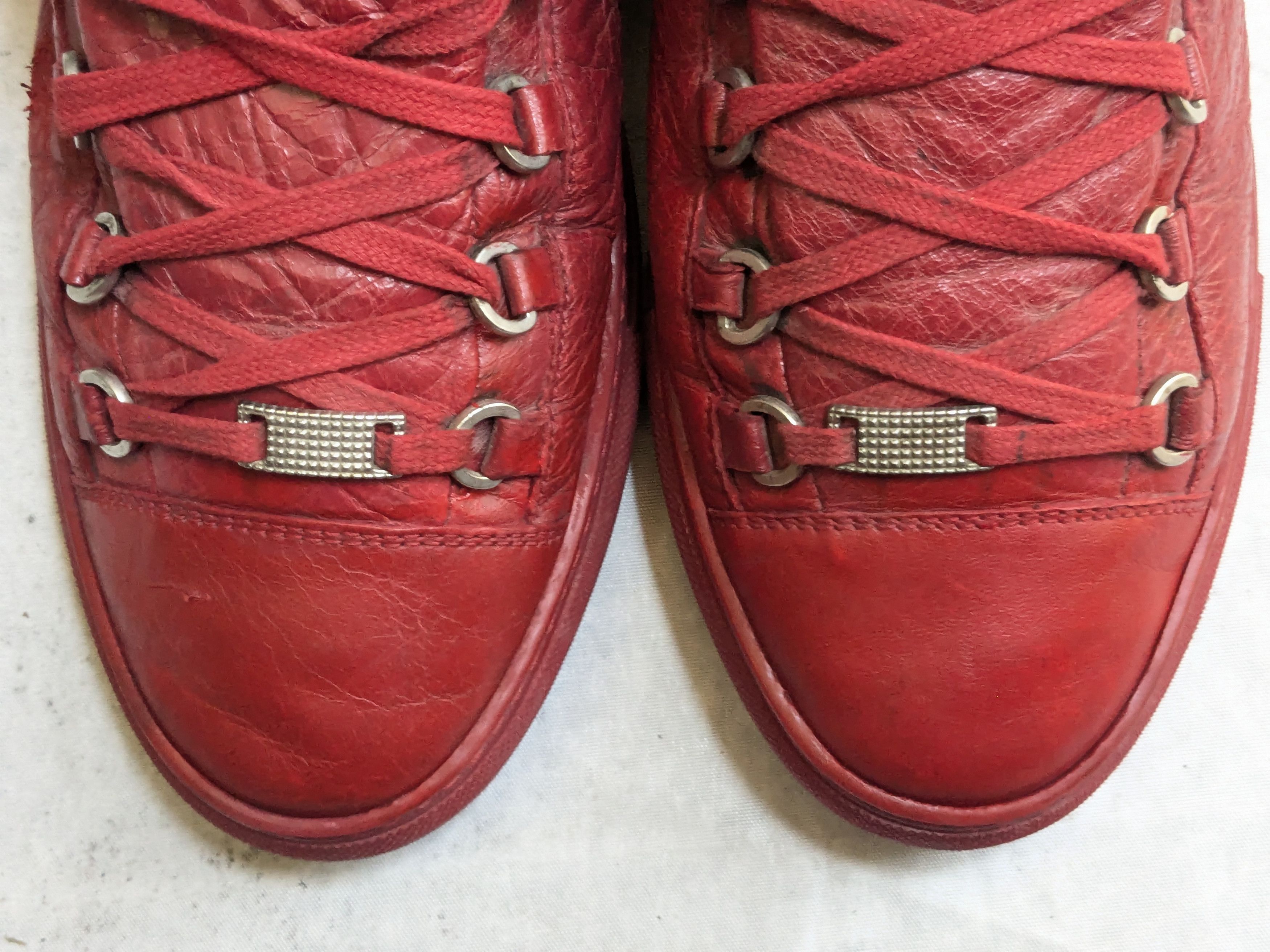 Balenciaga Balenciaga Arena Red 10 Leather High Tops Size US 10 / EU 43 - 2 Thumbnail