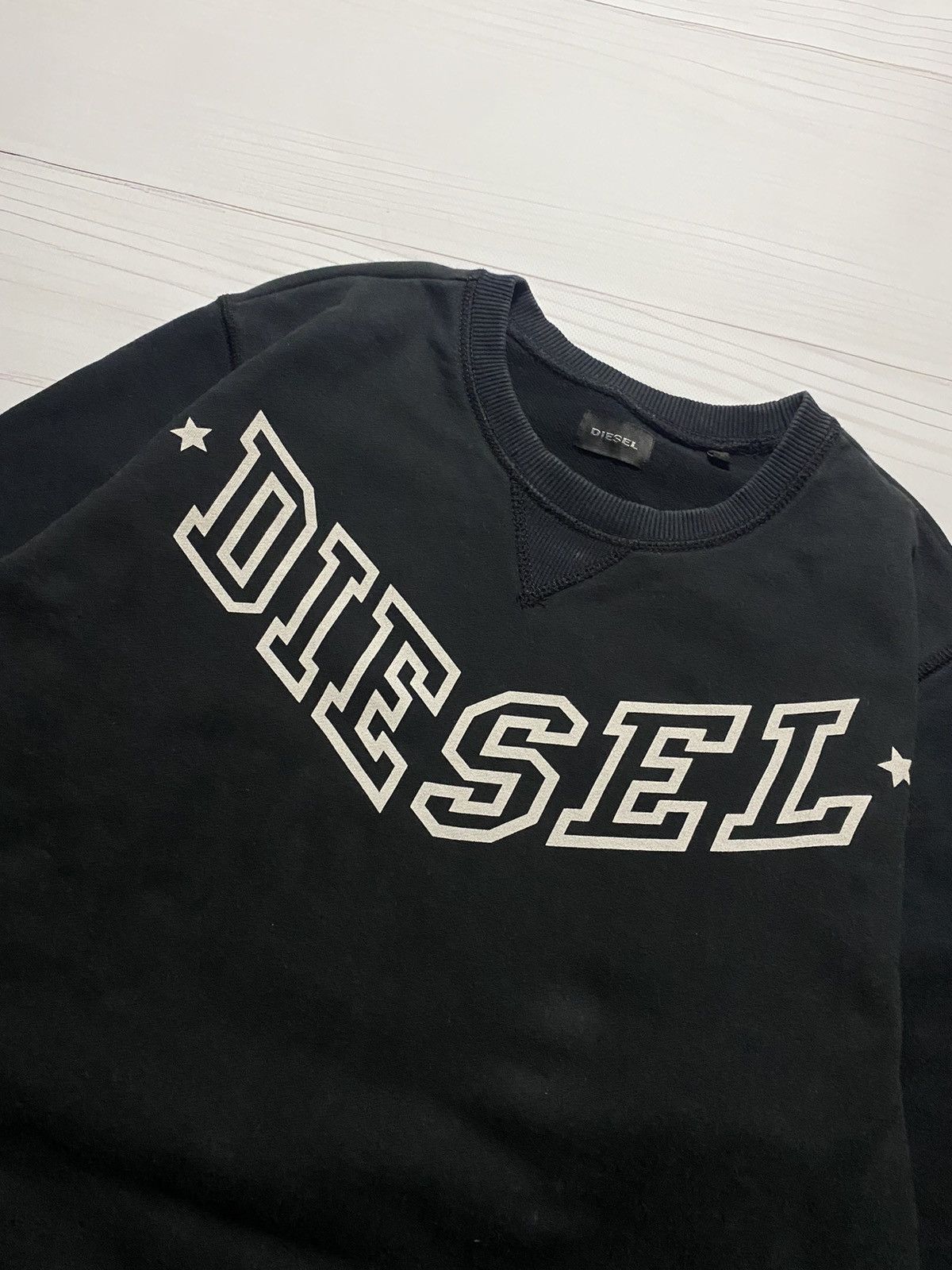 Diesel × Vintage Vintage Diesel Big Logo Star Box fit y2k sweatshirt Size US L / EU 52-54 / 3 - 9 Thumbnail