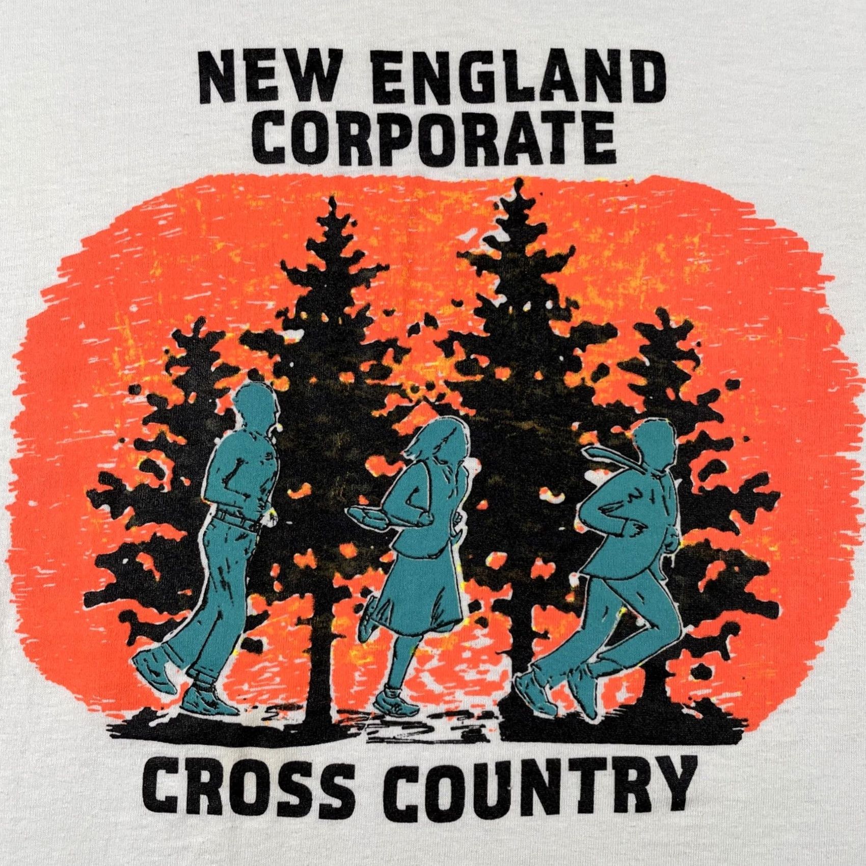 Vintage VINTAGE Screen Stars Best T-Shirt Large New England Corporate Cross Country Made In USA White 90s Mens Size US L / EU 52-54 / 3 - 3 Thumbnail