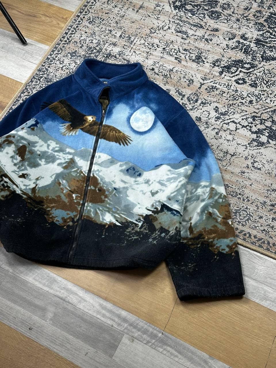 Vintage Vintage Printed Eagle USA Fleece Jacket Outdoor Size US XXL / EU 58 / 5 - 2 Thumbnail