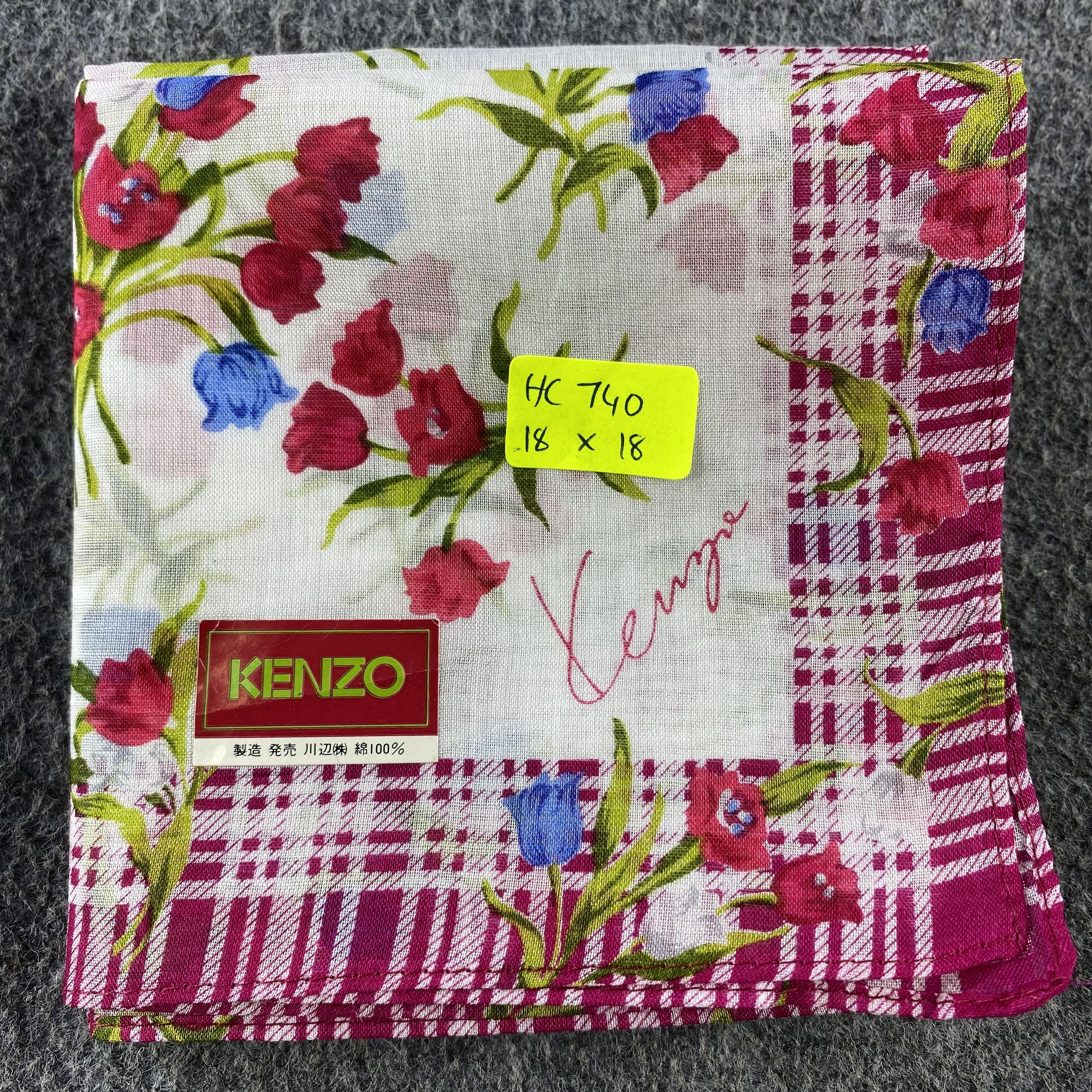 Kenzo × Vintage Kenzo Handkerchief/Neckerchief/Bandana HC740 Size ONE SIZE - 5 Thumbnail