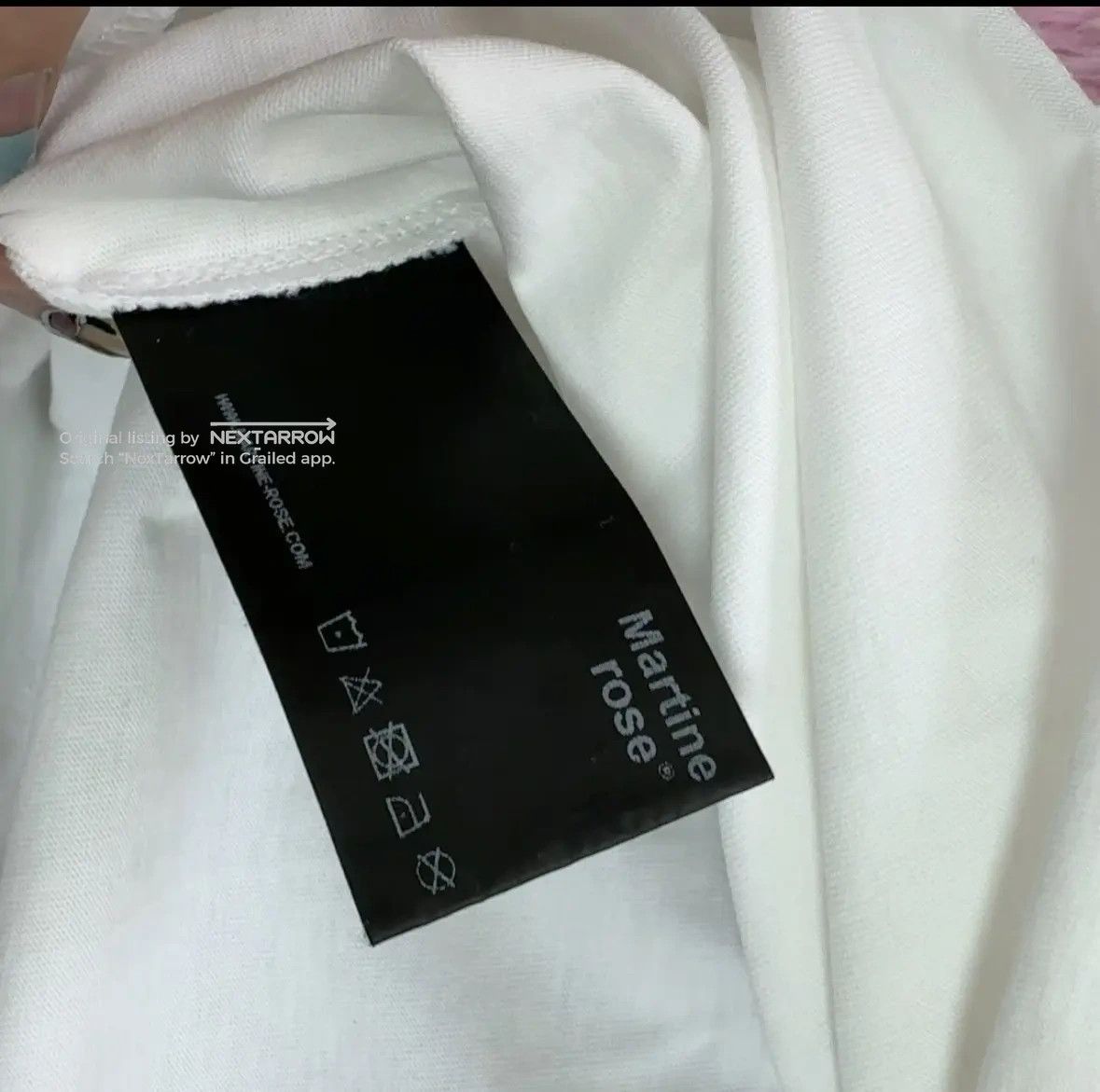 Martine Rose White Logo Tee M Xmmm82608, Men's — image 6 of 6