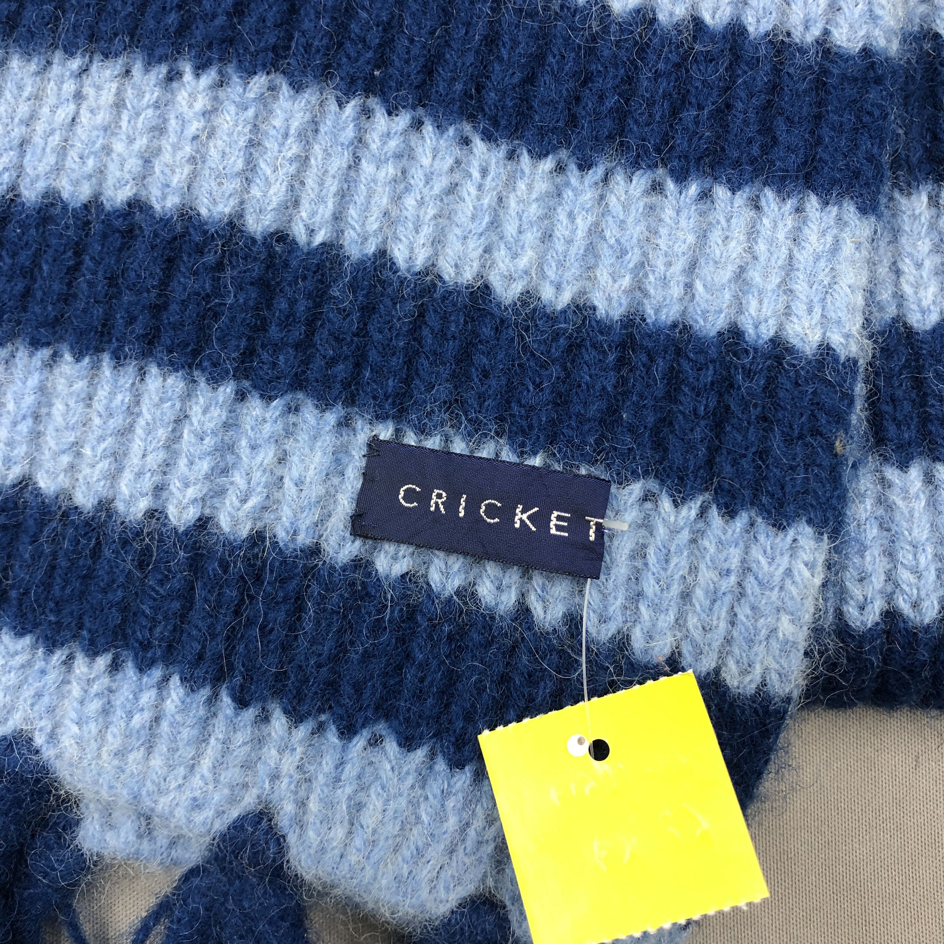 Vintage Vintage Cricket Scarf Ribbed Knits Wool Scarves Size ONE SIZE - 3 Thumbnail