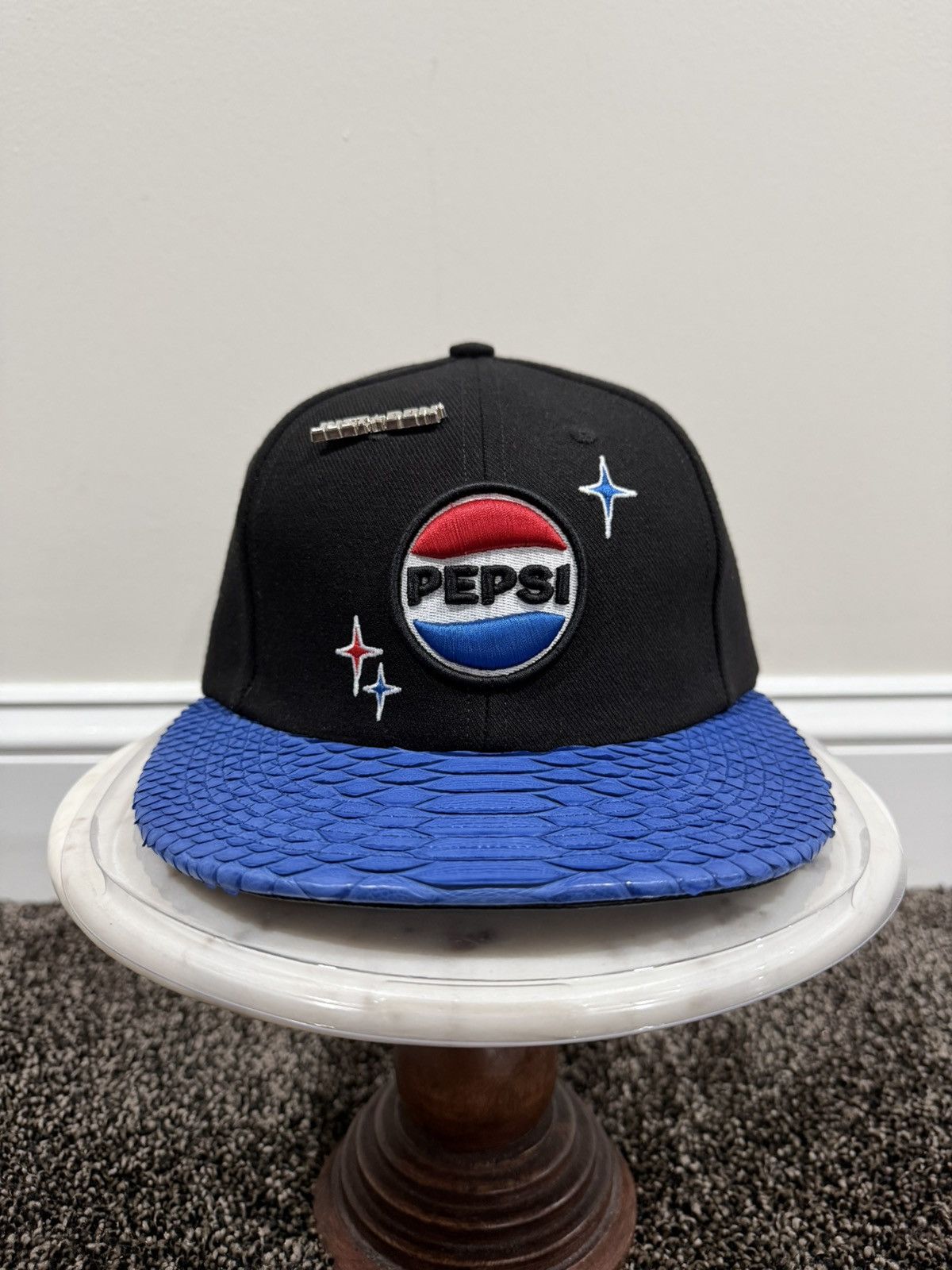 Just Don Just Don x Pepsi x RSVP Gallery Blue Python Black Hat Size ONE SIZE - 11 Thumbnail