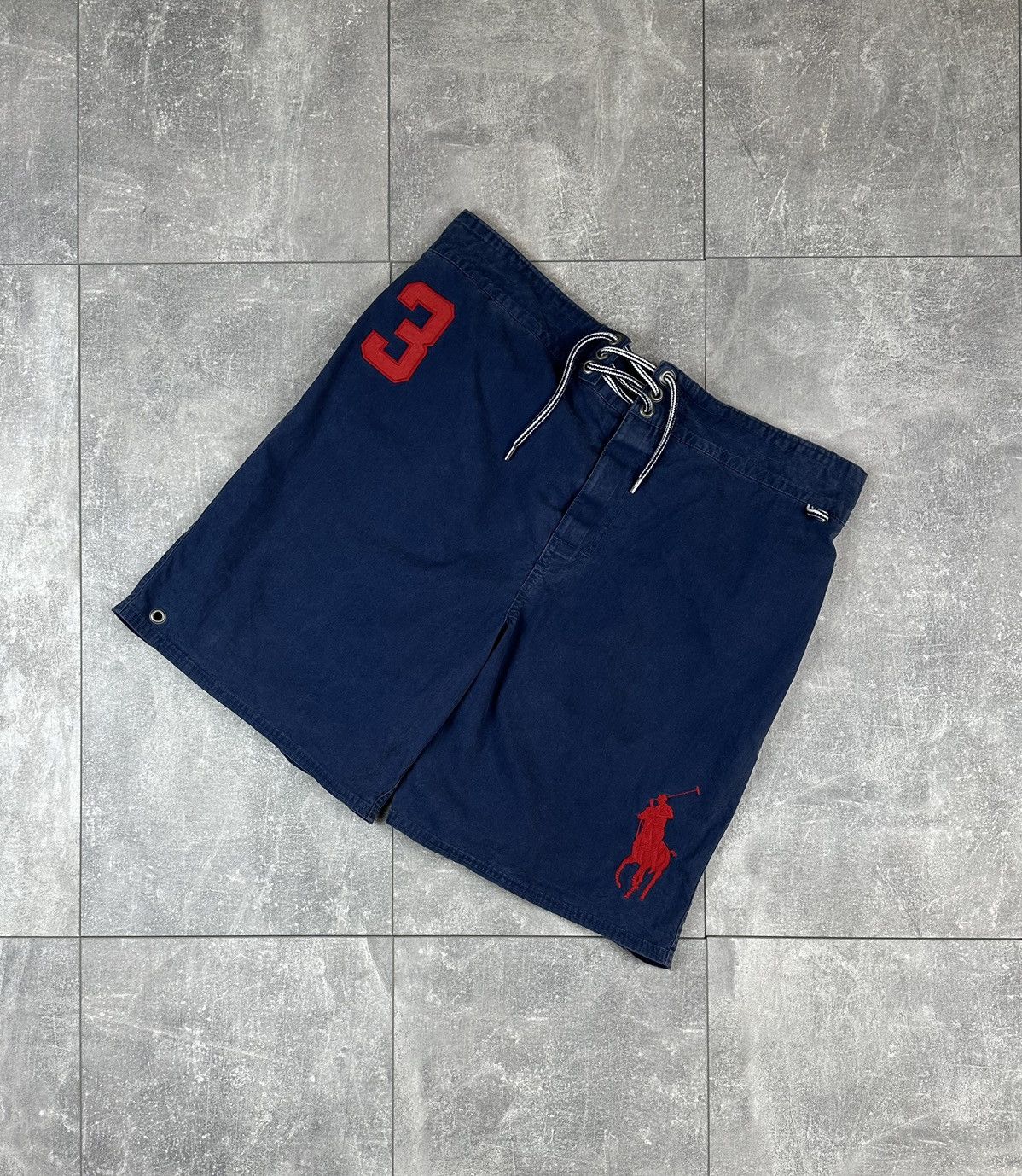 Polo Ralph Lauren Polo Ralph Lauren 3 Swimwear Blue Retro Shorts Size US 34 / EU 50 - 1 Thumbnail