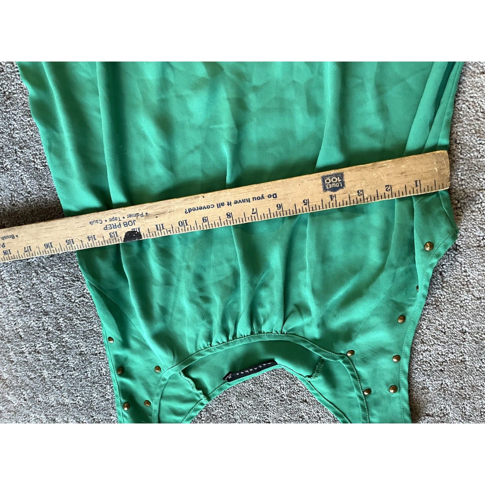 Vintage Metaphor Tank Shirt Women's (Adult) M Green Sleeveless Collared Casual Blouse Polyester Vintage No Size M / US 6-8 / IT 42-44 - 4 Thumbnail